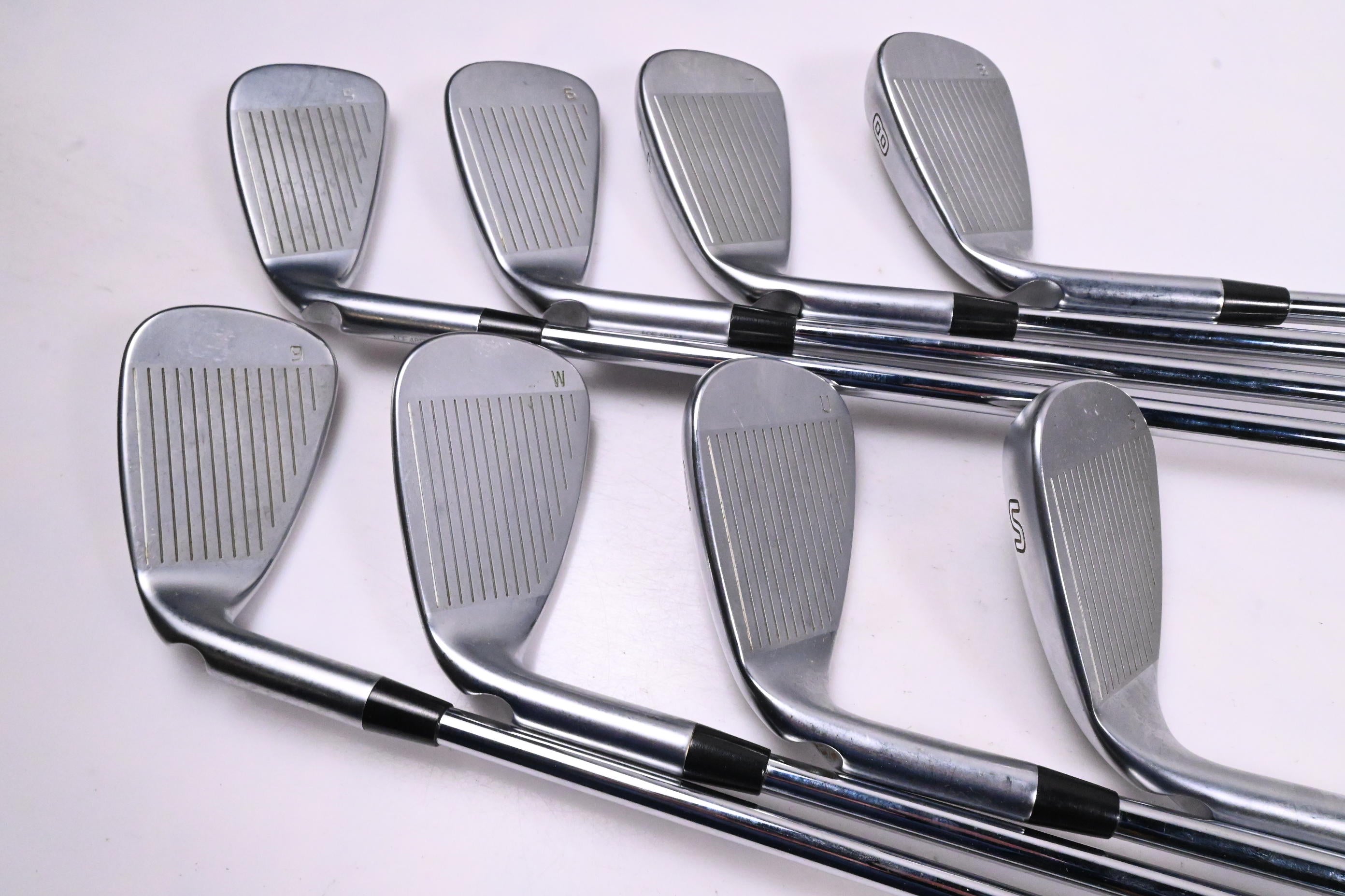 Ping G410 Irons / 5-PW+GW+SW / Blue Dot / Stiff Flex Ping AWT 2.0 Shafts