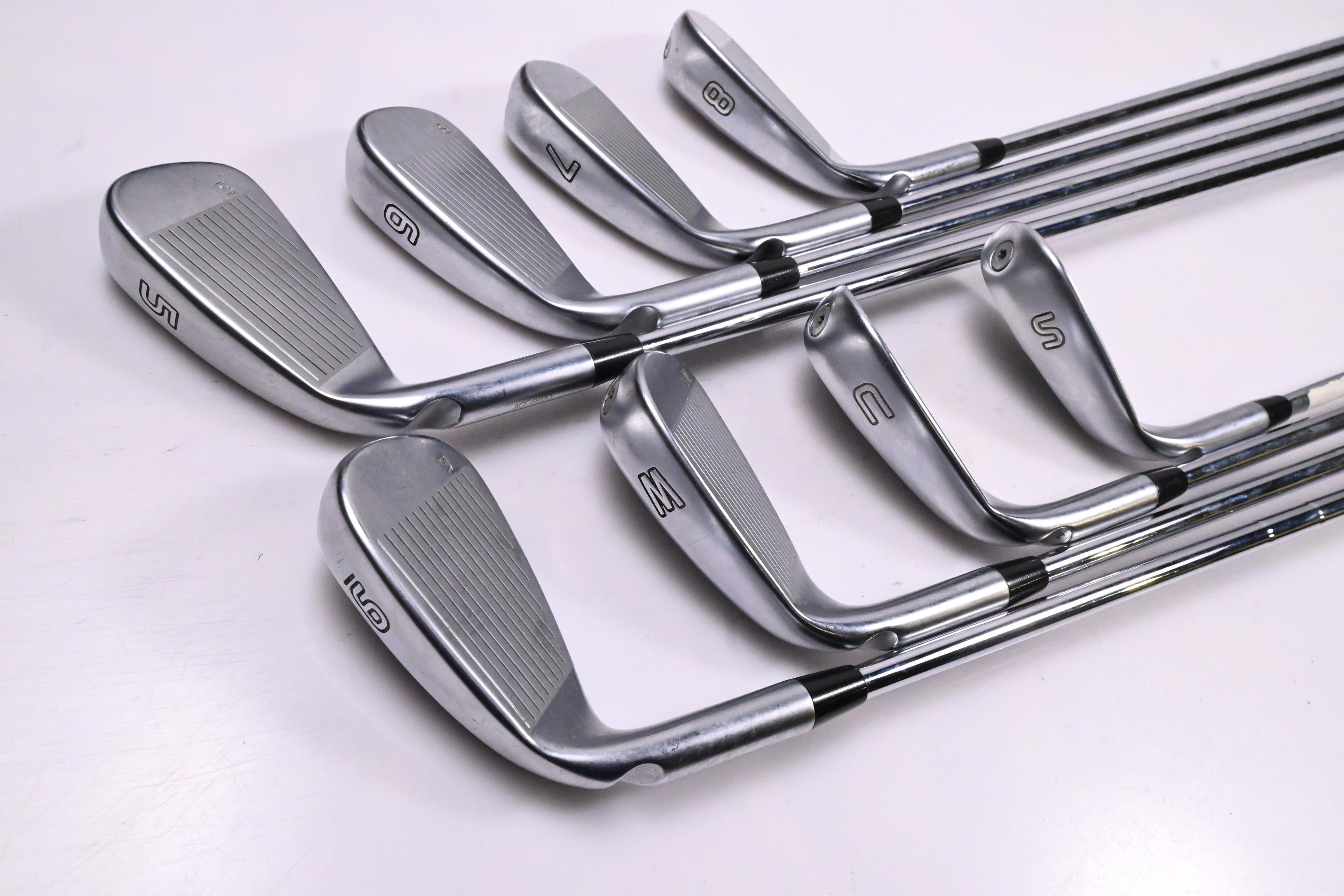 Ping G410 Irons / 5-PW+GW+SW / Blue Dot / Stiff Flex Ping AWT 2.0 Shafts