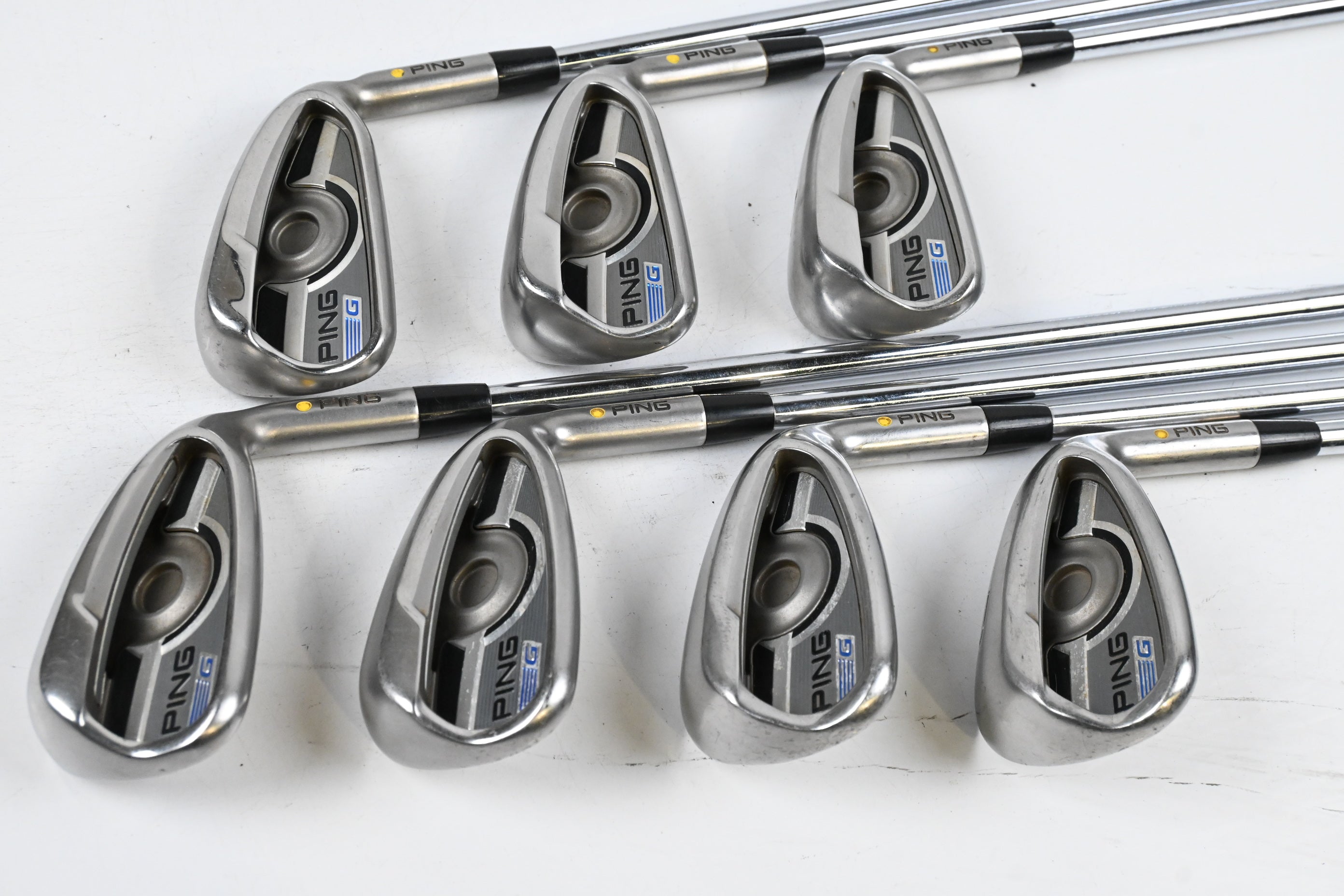 Ping G Series Irons / 5-PW+GW / Yellow Dot / Regular Flex Ping AWT 2.0 Shafts