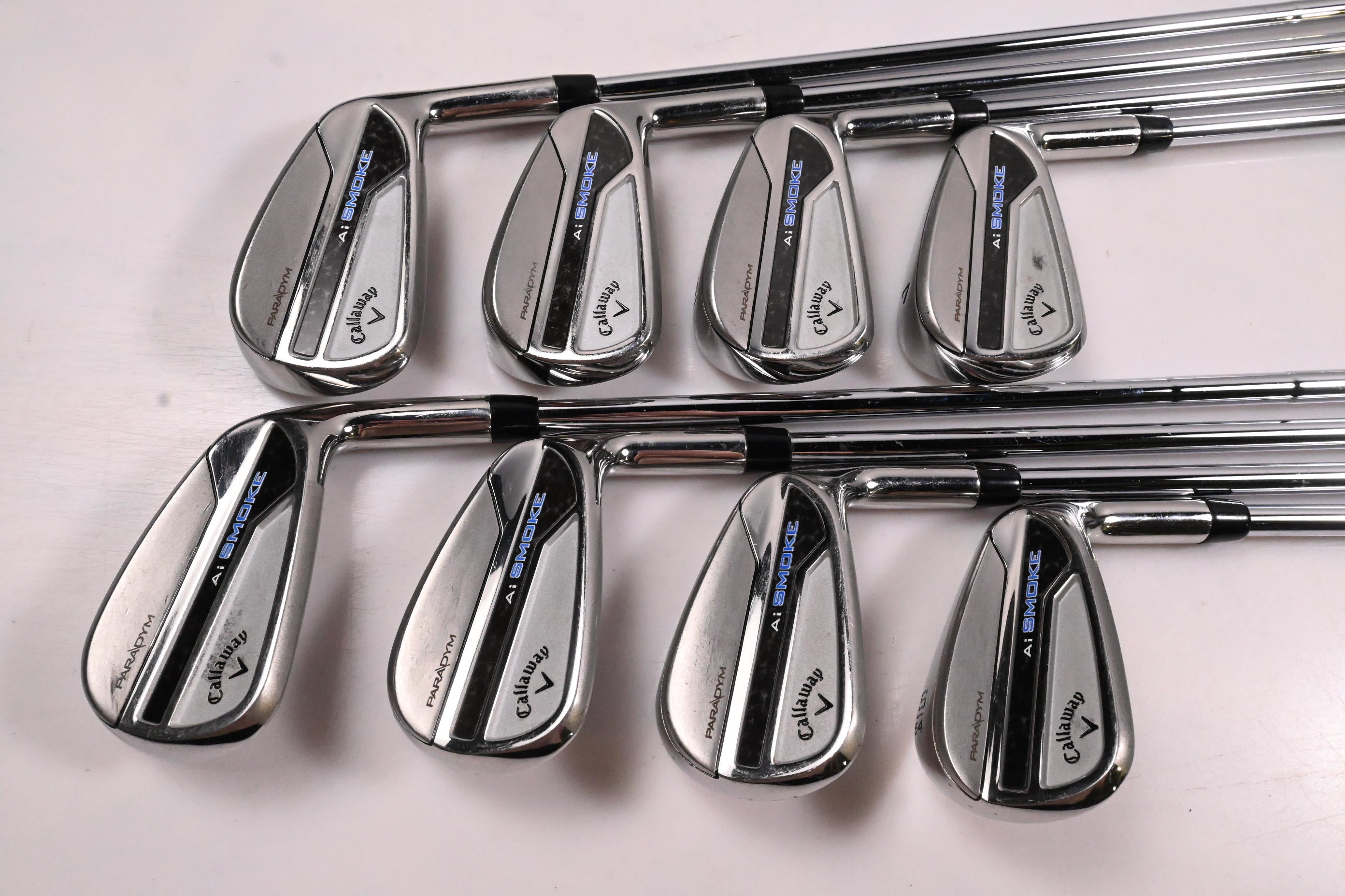Callaway Paradym Ai Smoke Irons / 4-PW+SW / Stiff Flex Elevate MPH 95 Shafts