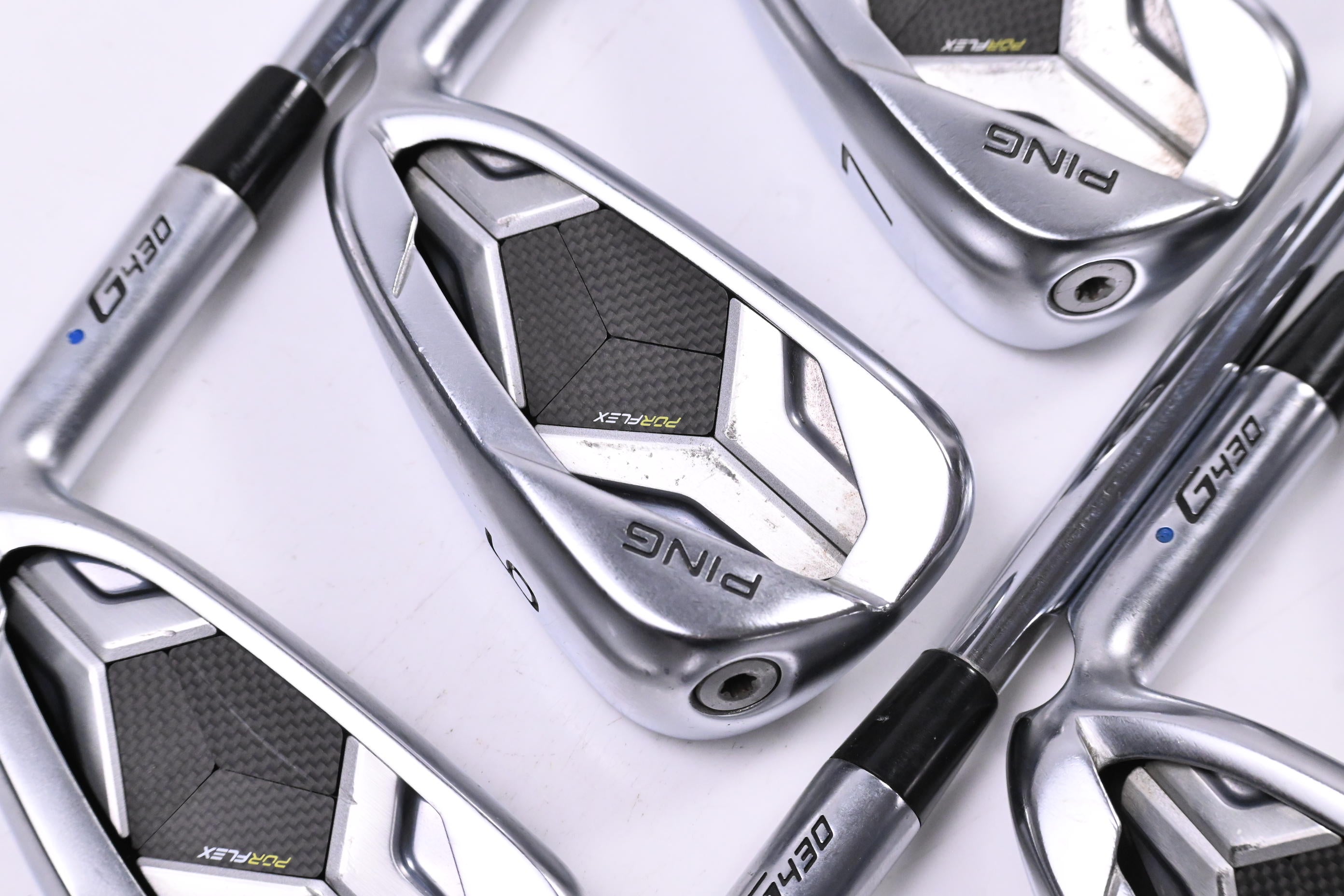 Ping G430 Irons / 4+6-PW+45°+58° / Blue Dot / Regular Flex Ping AWT 2.0 Shafts