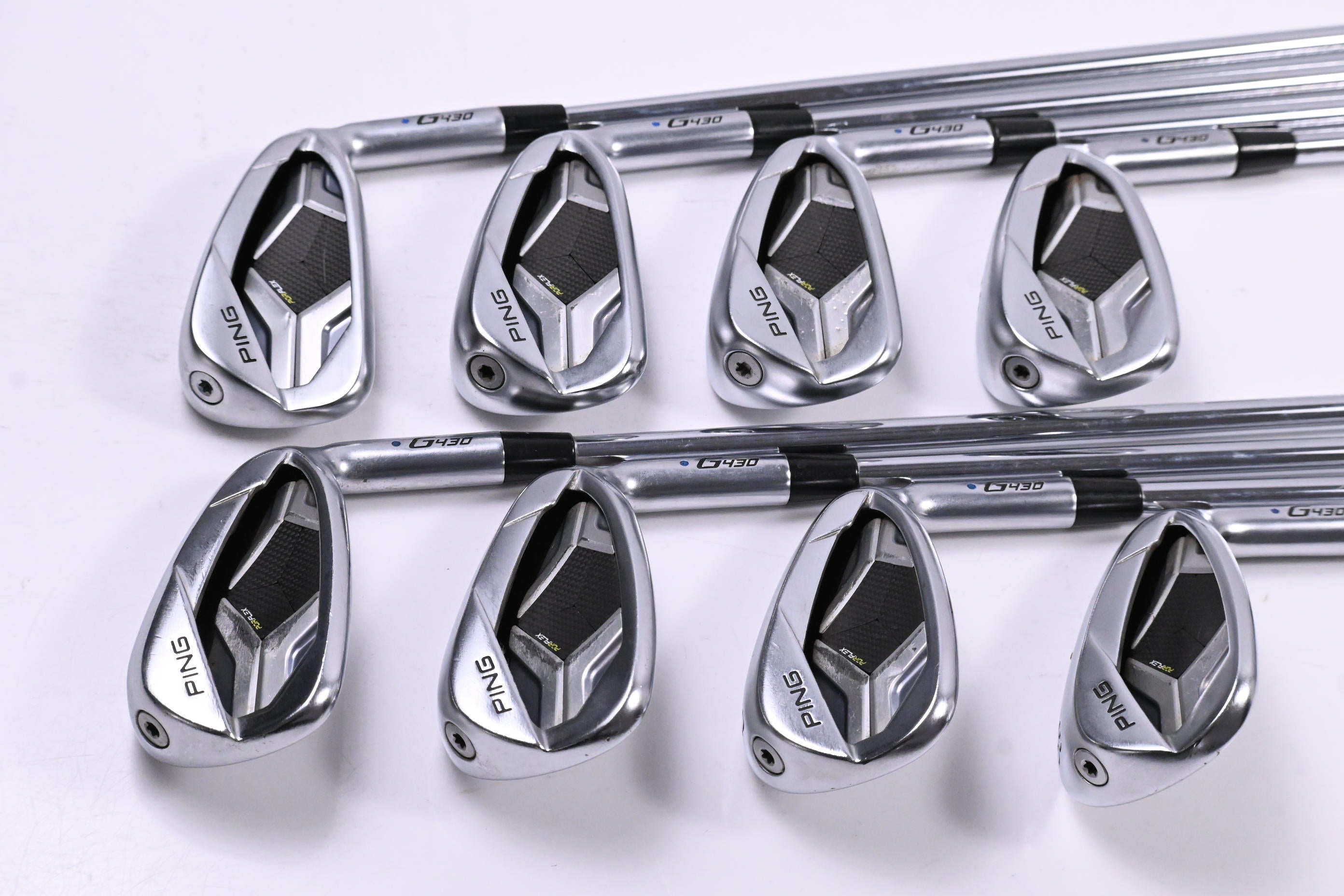 Ping G430 Irons / 4+6-PW+45°+58° / Blue Dot / Regular Flex Ping AWT 2.0 Shafts