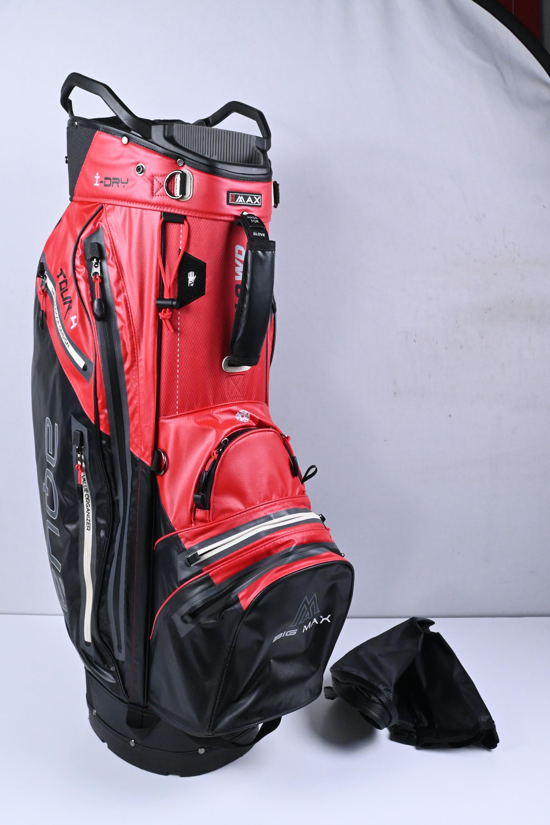 Big Max Aqua Tour 4 Cart Bag / 14-Way Divider / Black, Red