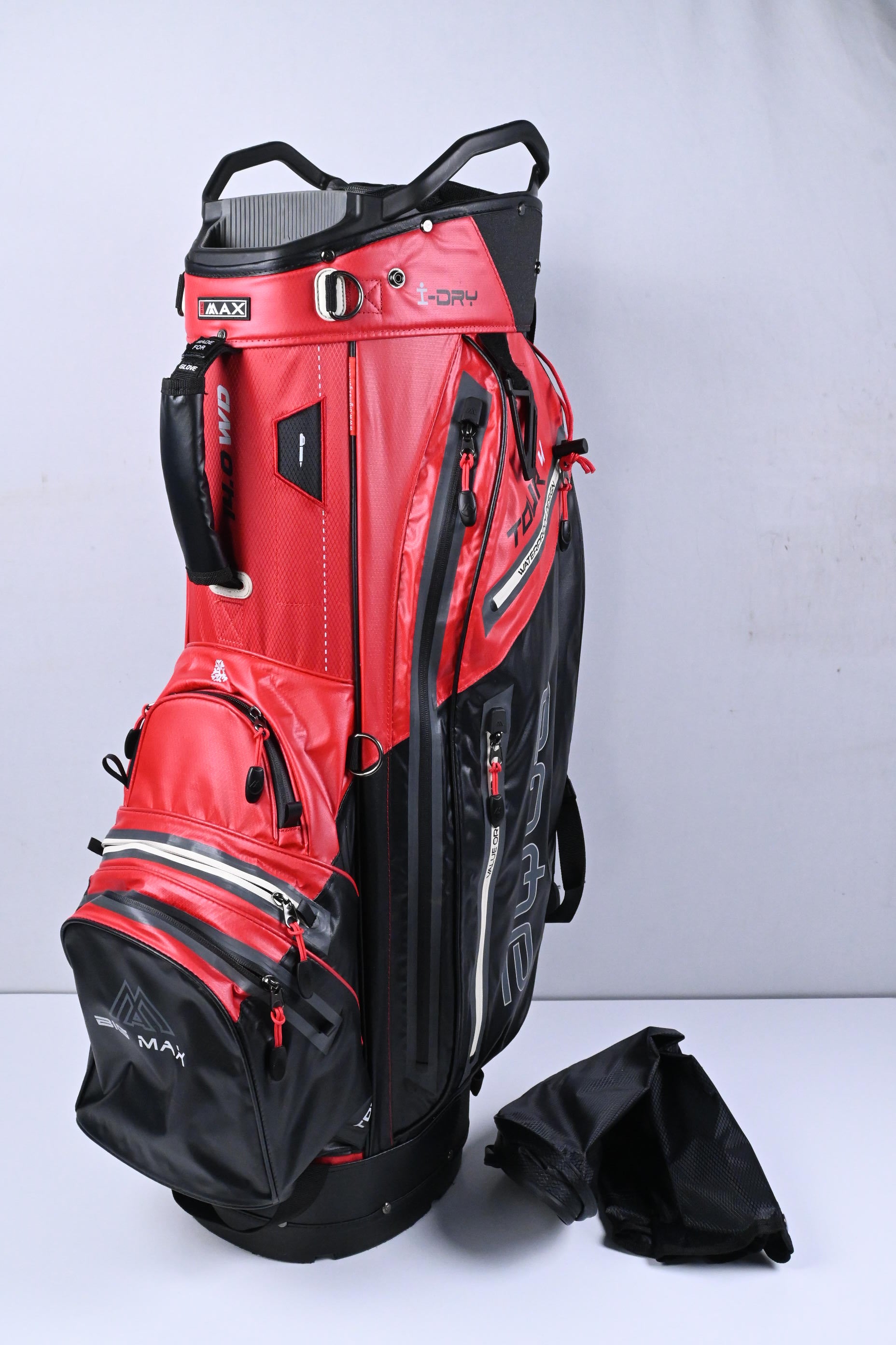 Big Max Aqua Tour 4 Cart Bag / 14-Way Divider / Black, Red