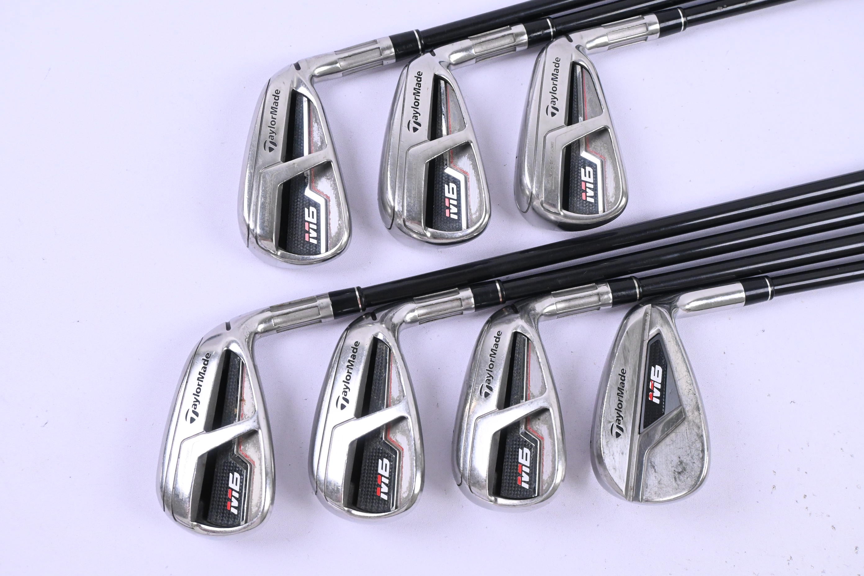 Taylormade M6 Irons / 5-PW+GW / Senior Flex Fujikura Atmos Orange 5 Shaft