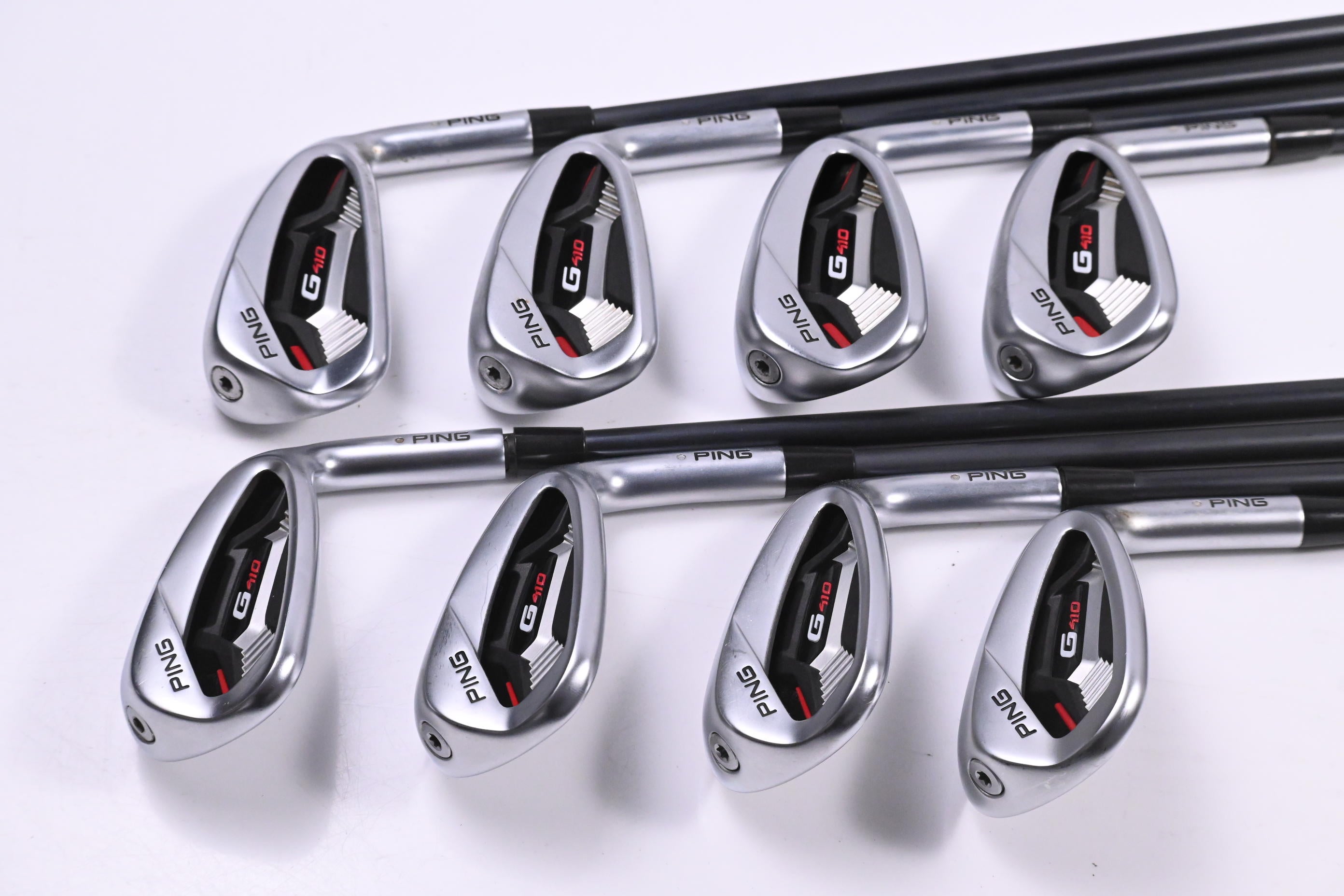 Ping G410 Irons / 6-PW+UW+SW+LW / Silver Dot / Regular Flex Ping Alta CB Red AWT