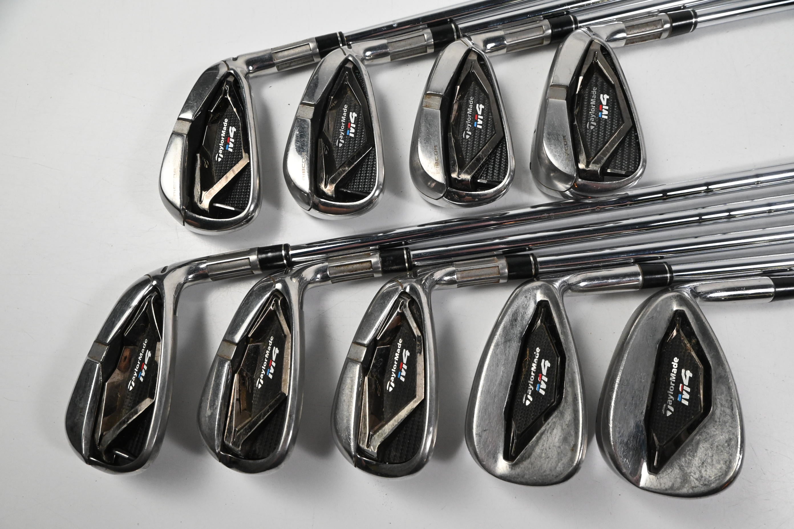 Taylormade M4 Irons / 4-PW+GW+SW / Stiff Flex KBS MAX 85 Shafts