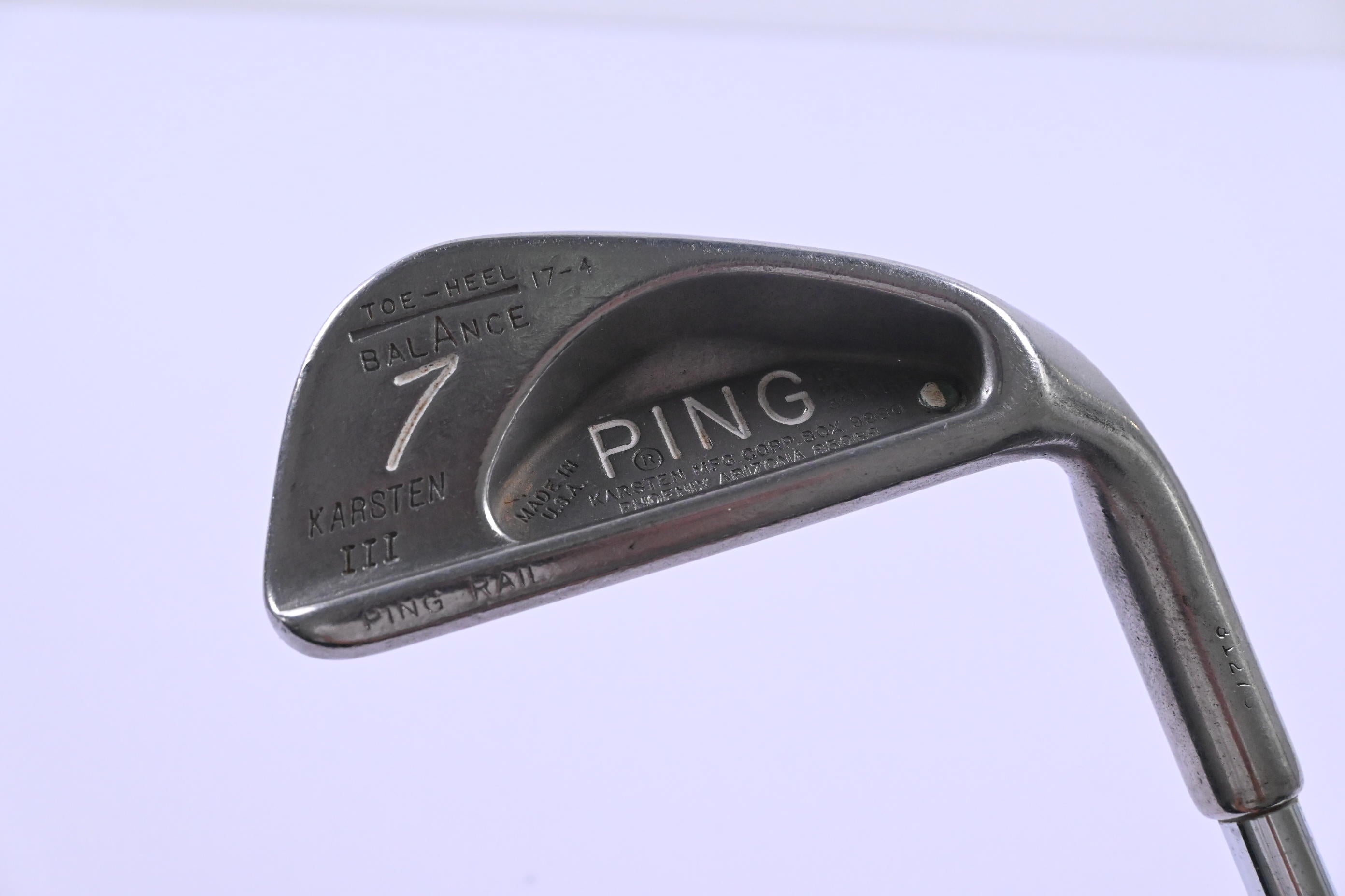 Ping Karsten III #7 Iron / Green Dot / Stiff Flex Ping KT-M Shaft