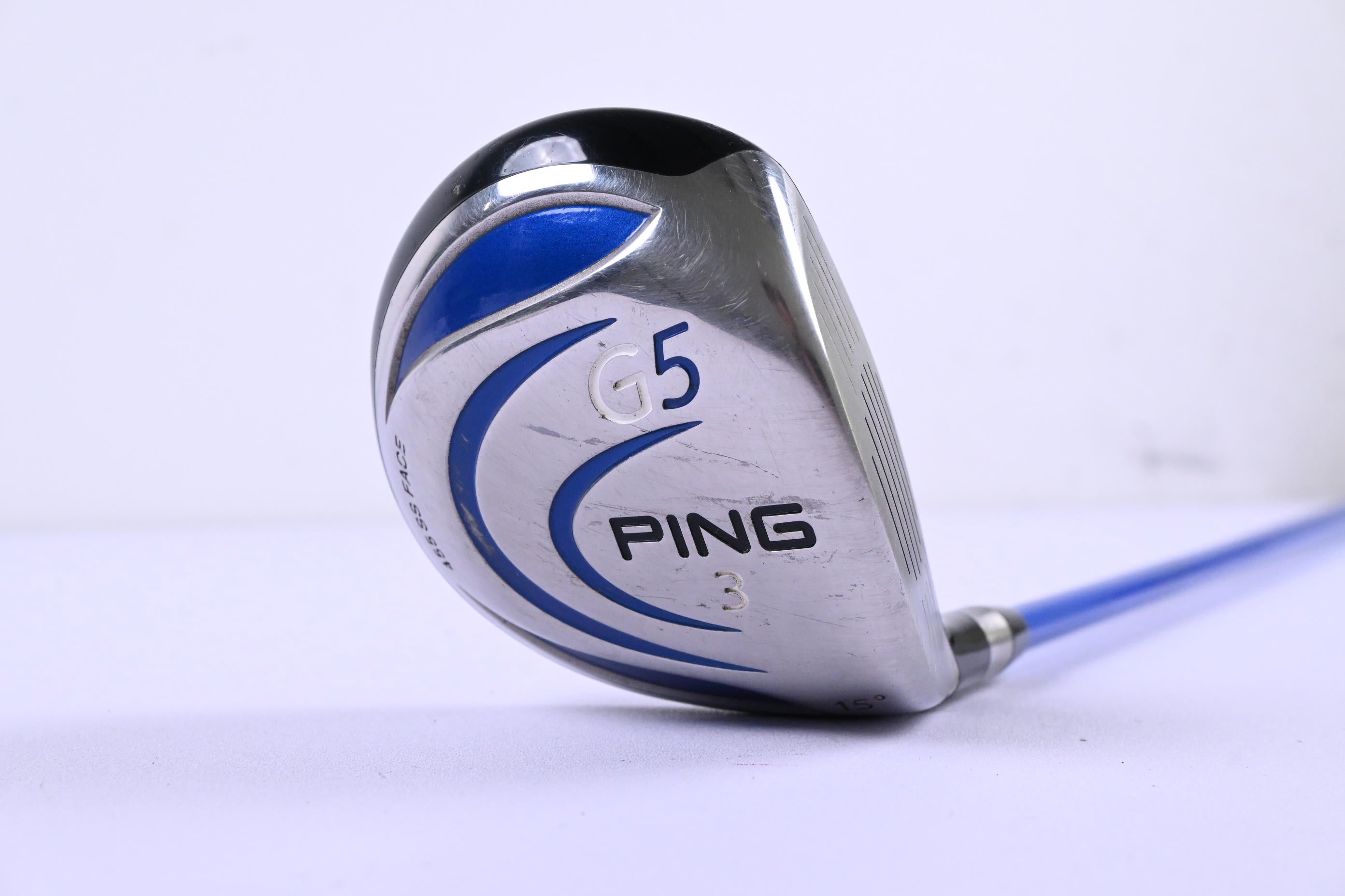 Ping G5 #3 Wood / 15 Degree / Stiff flex Grafalloy ProLaunch Blue 75 Shaft