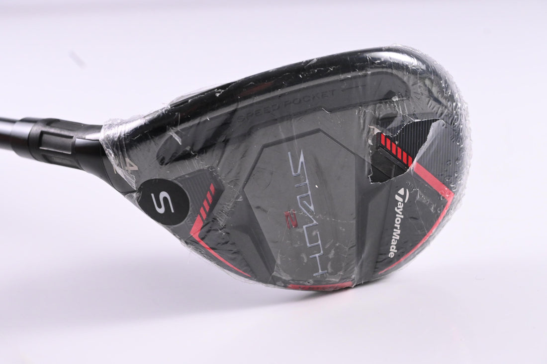 Left Hand Taylormade Stealth 2 #4 Hybrid / 22 Degree / Stiff Flex Ventus TR Red 7 Shaft