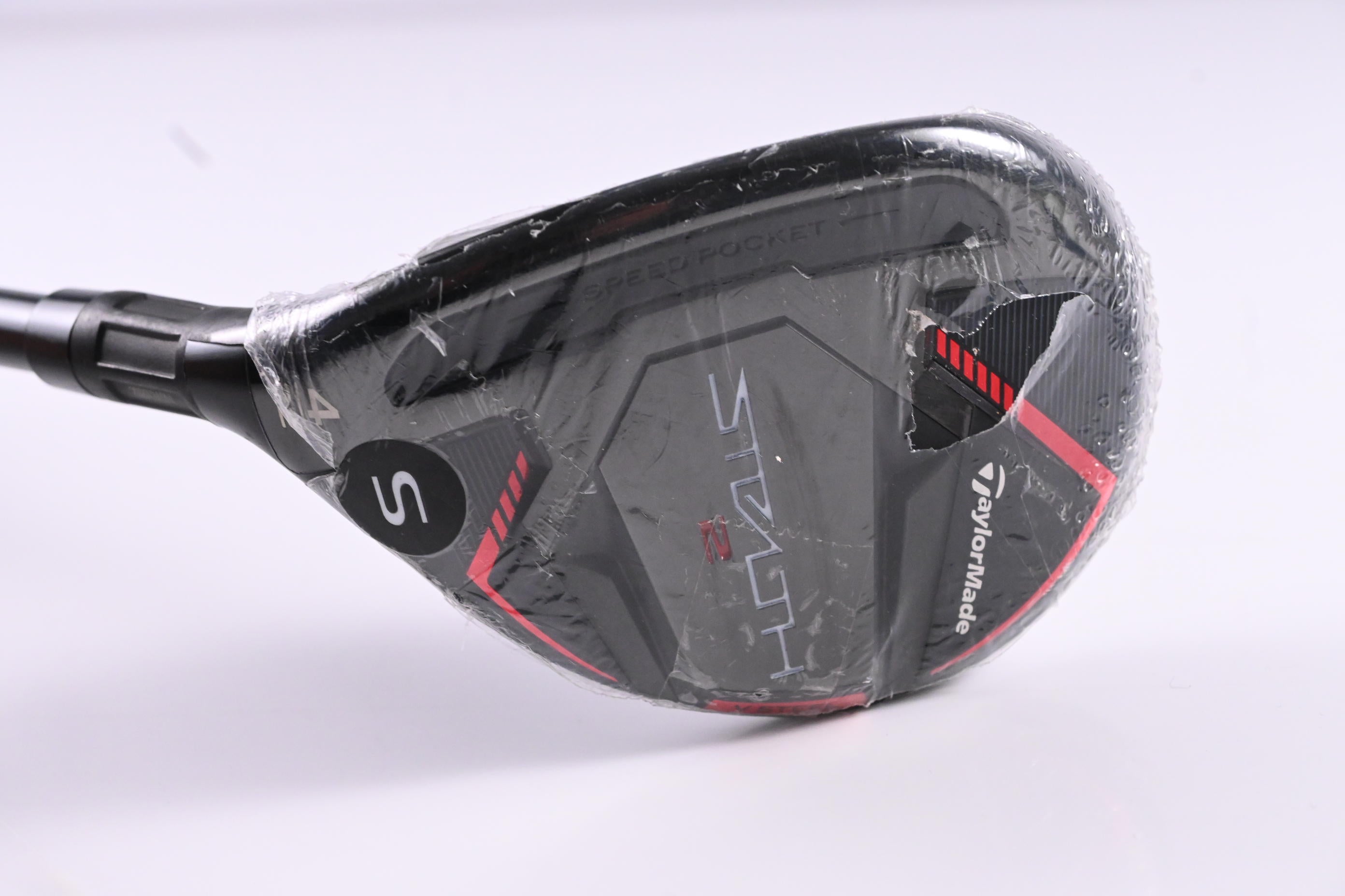 Left Hand Taylormade Stealth 2 #4 Hybrid / 22 Degree / Stiff Flex Ventus TR Red 7 Shaft