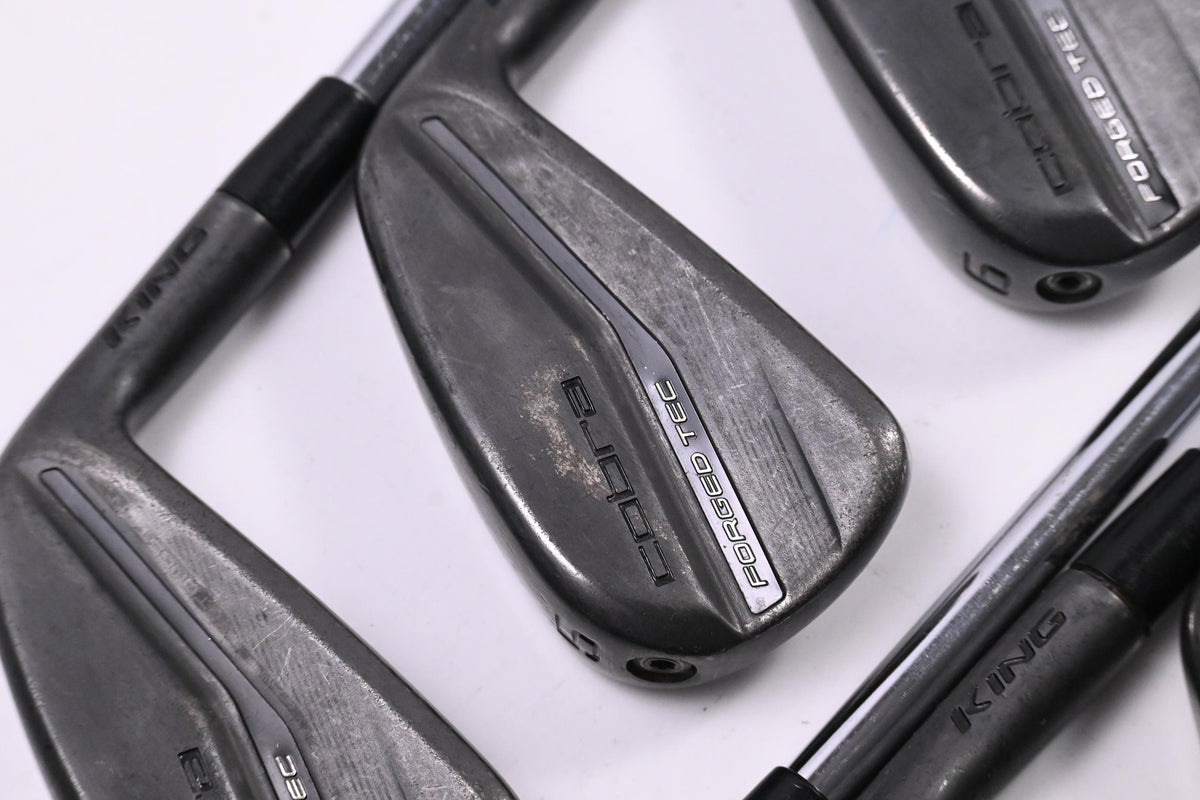 Cobra King Forged Tec 2023 Black Irons / 4-PW / Stiff Flex KBS $-Taper Lite