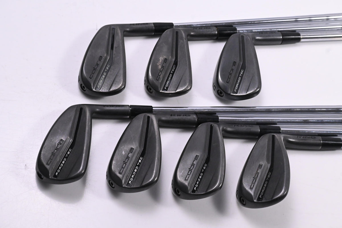 Cobra King Forged Tec 2023 Black Irons / 4-PW / Stiff Flex KBS $-Taper Lite