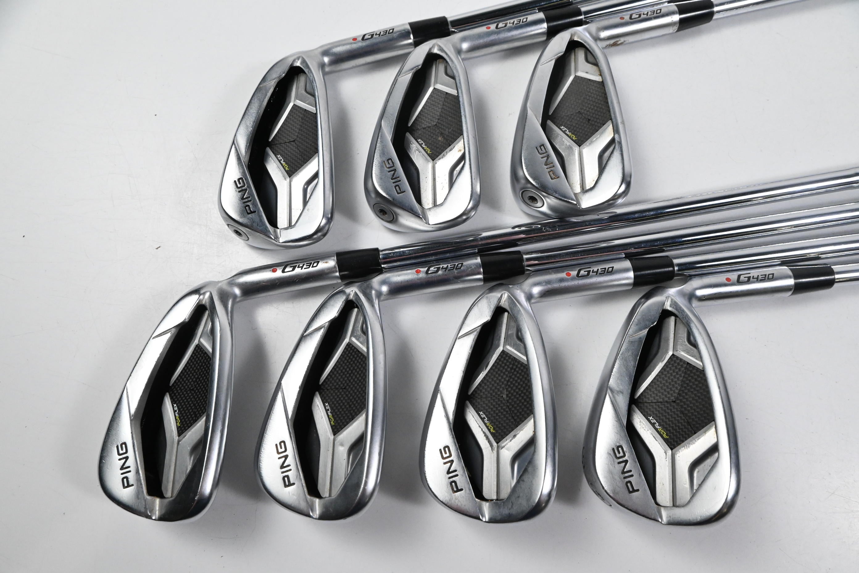 Ping G430 Irons / 5-PW+GW / Orange Dot / Regular Flex N.S.Pro Modus 3 Tour 105