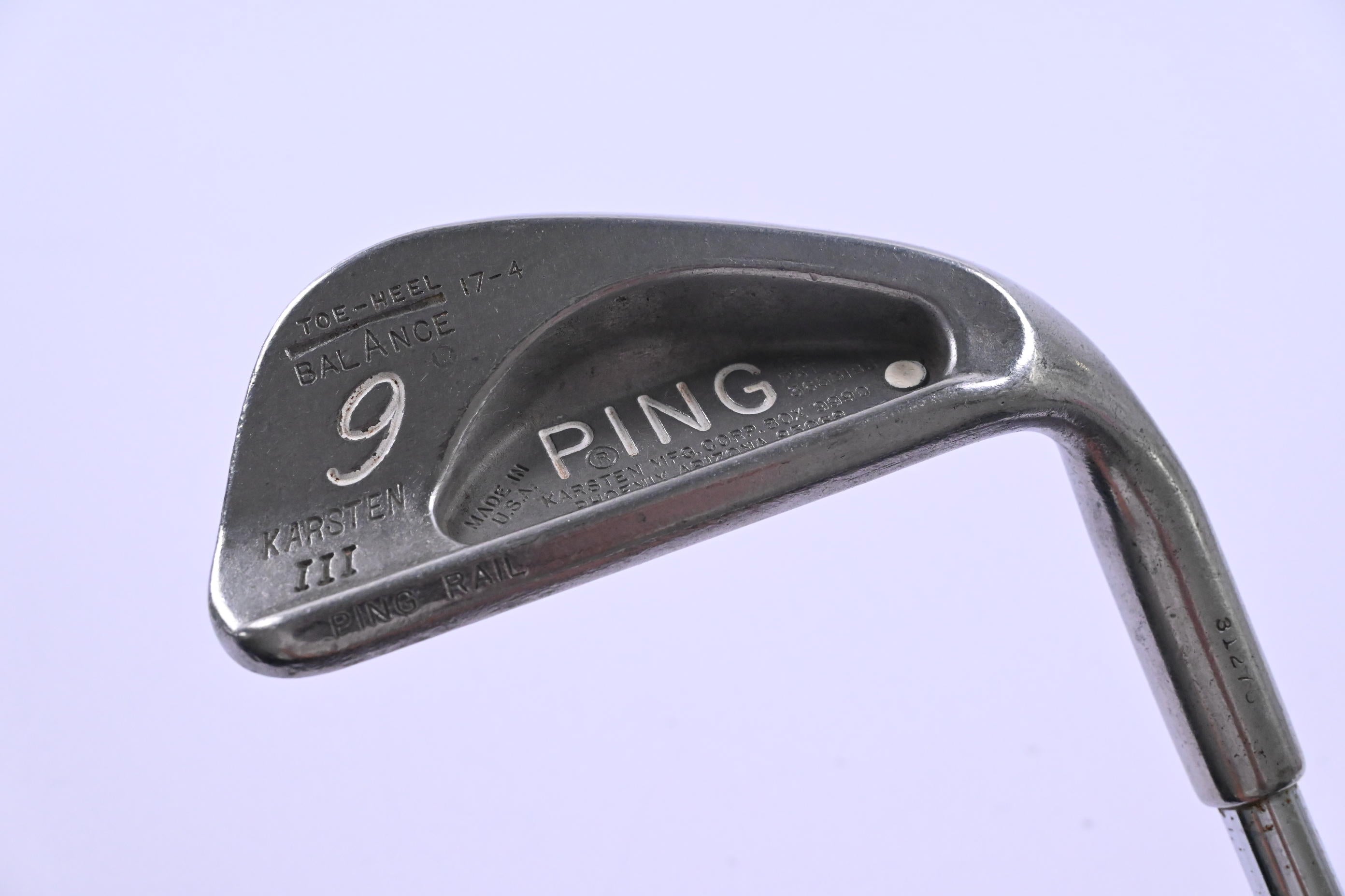 Ping Karsten III #9 Iron / Green Dot / Stiff Flex Ping Karsten Shaft