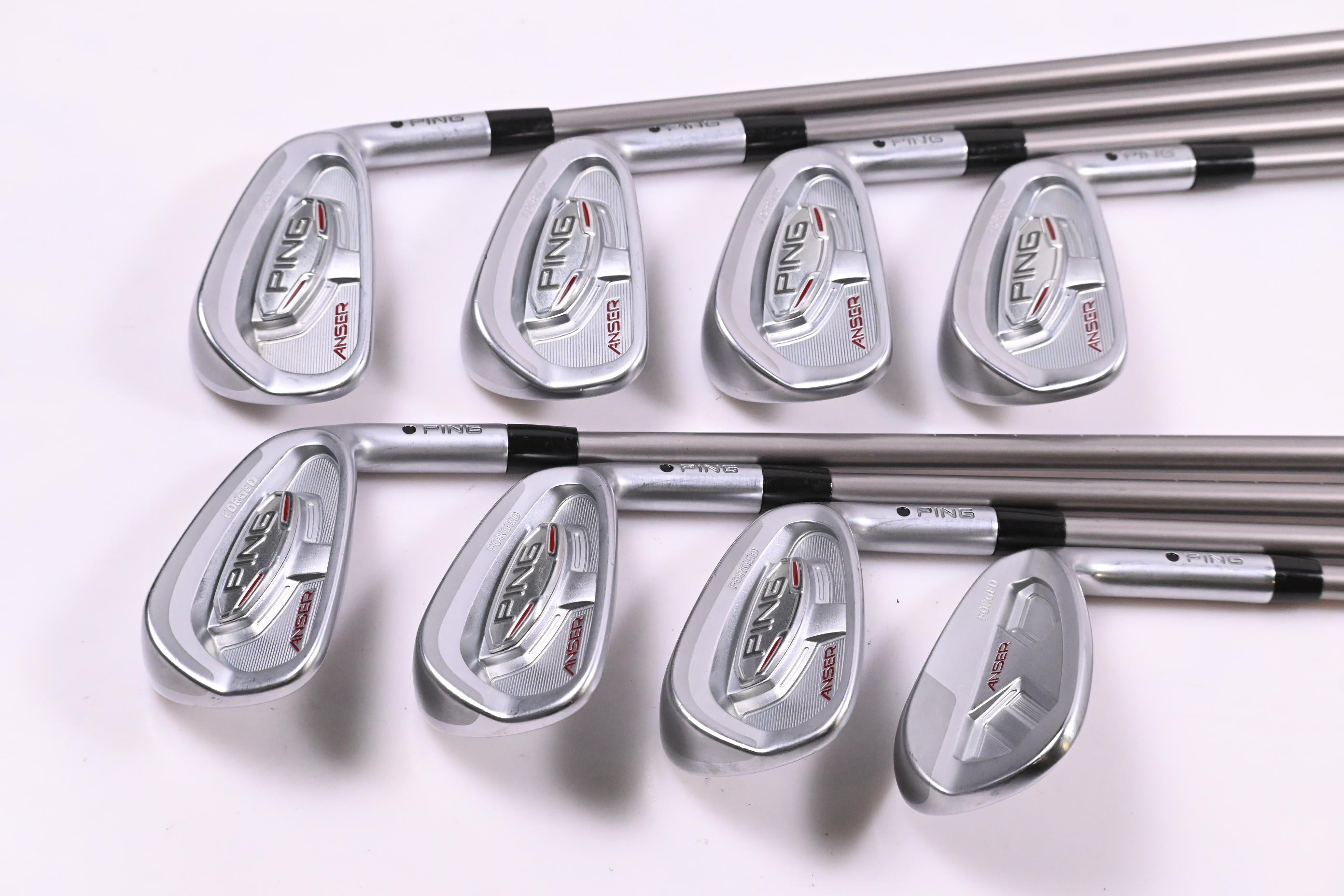 Ping Anser Forged 2011 Irons / 4-PW+52° / Black Dot / Stiff-Regular Flex Ping