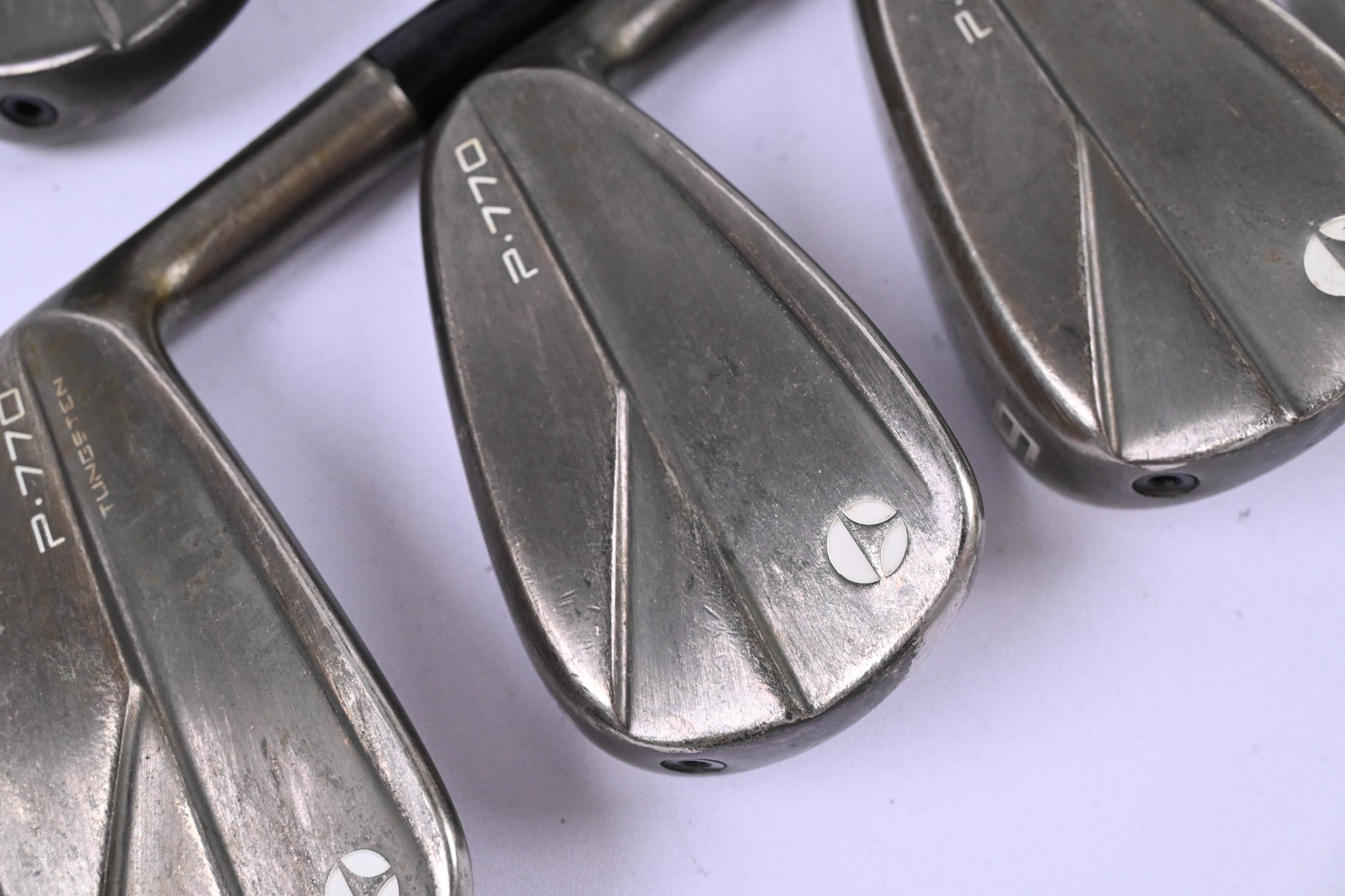 Taylormade P770 Battle Worn Irons / 4-PW / Stiff Flex KBS Tour Shafts