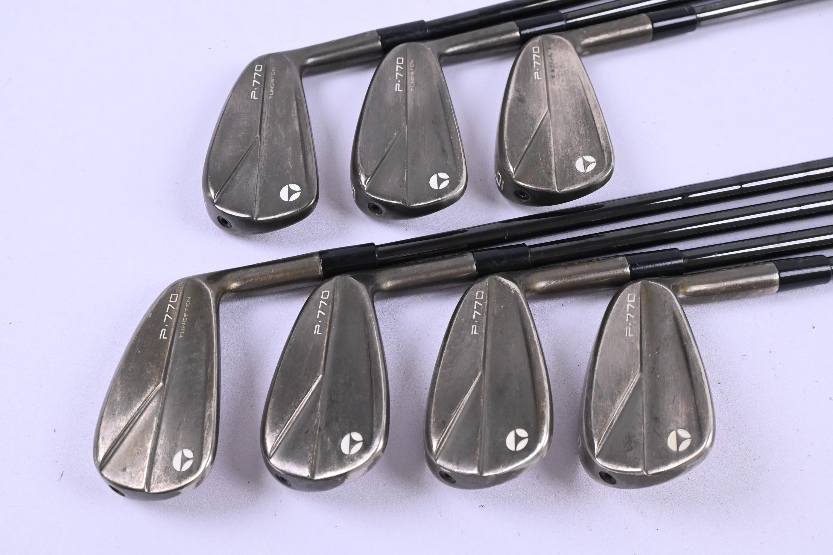 Taylormade P770 Battle Worn Irons / 4-PW / Stiff Flex KBS Tour Shafts