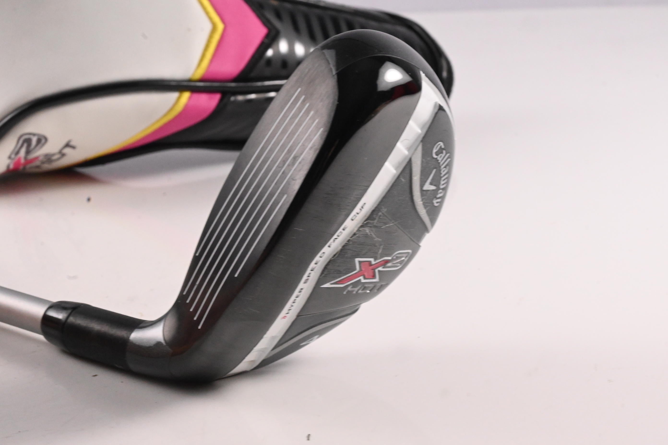Left Hand Callaway X2 Hot #4 Hybrid / 22 Degree / Ladies Flex X2 Hot Shaft