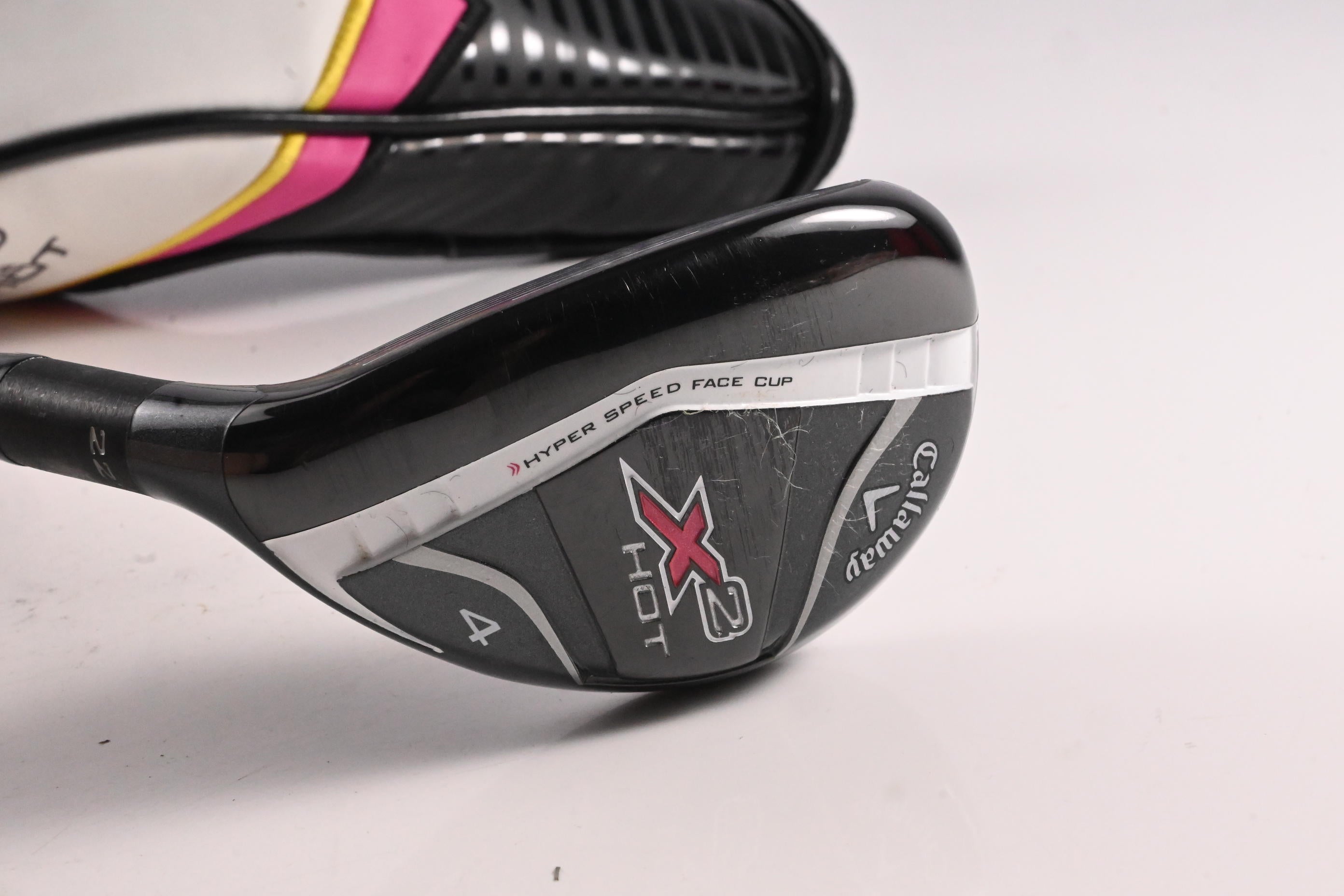 Left Hand Callaway X2 Hot #4 Hybrid / 22 Degree / Ladies Flex X2 Hot Shaft