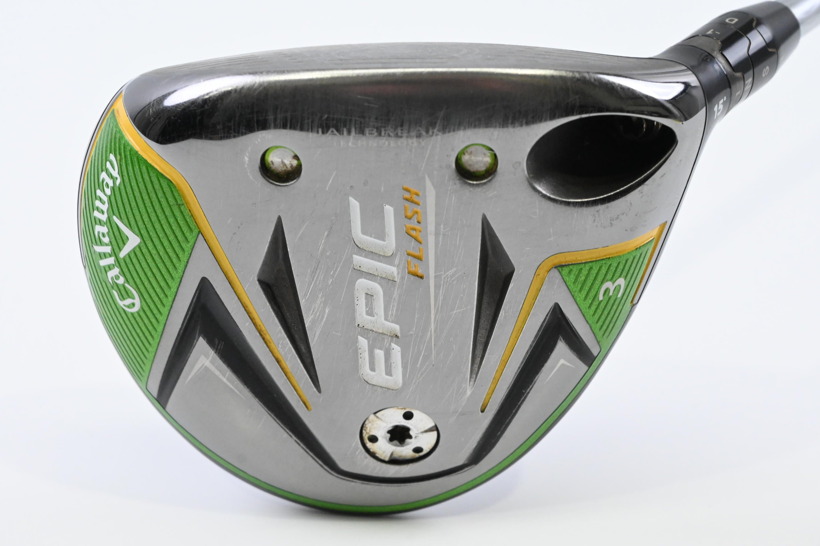 Callaway Epic Flash #3 Wood / 15 Degree / Stiff Flex Evenflow Green 65