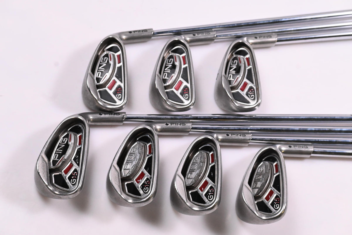 Ping G15 Irons / 4-PW / Black Dot / Regular Flex Ping AWT Shafts