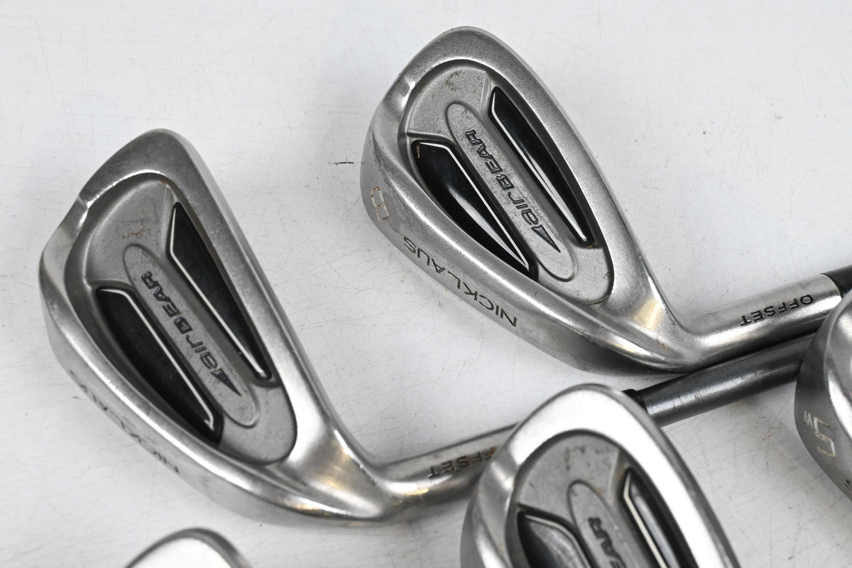 Left Hand Nicklaus Airbear Irons / 7-PW+SW / Regular Flex Driveshaft Shafts