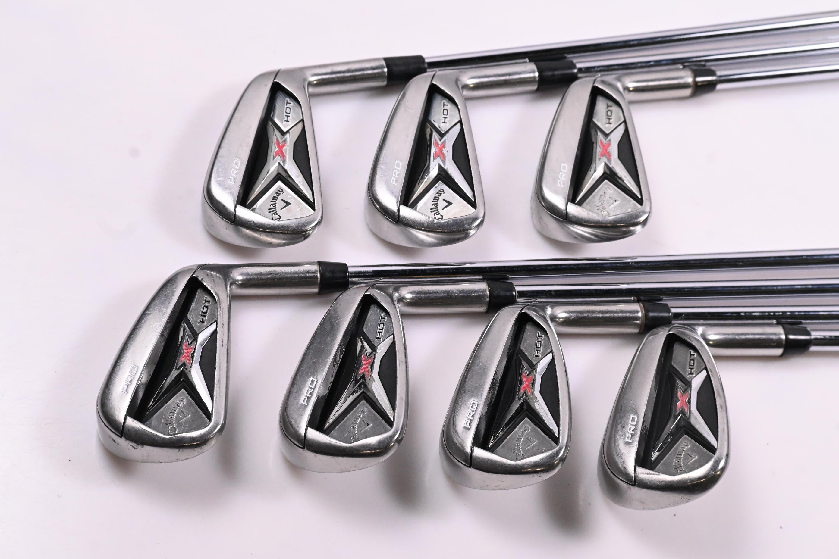 Callaway X Hot Pro Irons / 4-PW / Regular Flex Project X Flighted 95 Shafts