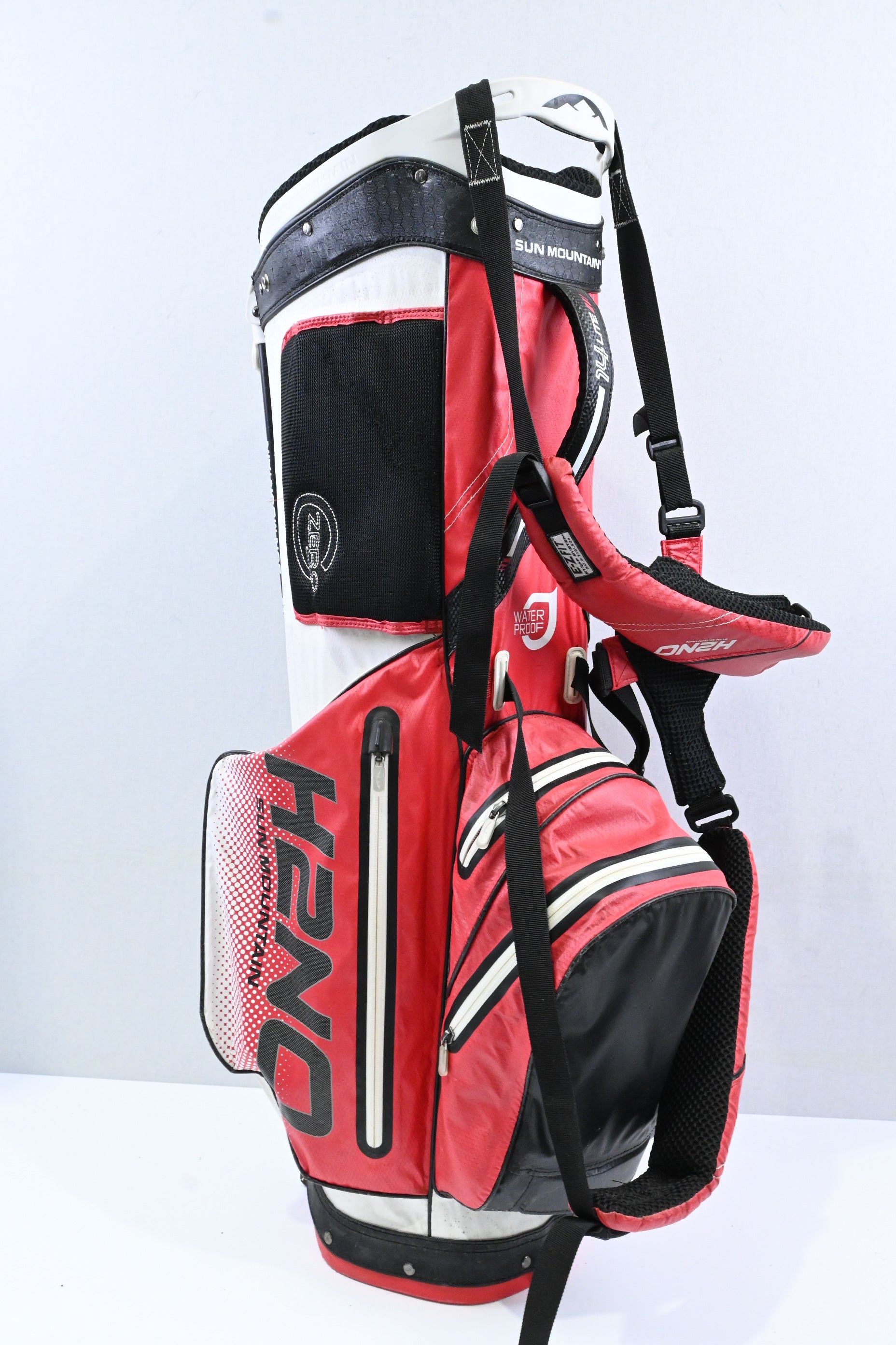 Sun Mountain H2NO Stand Bag / 14-Way / Red, White