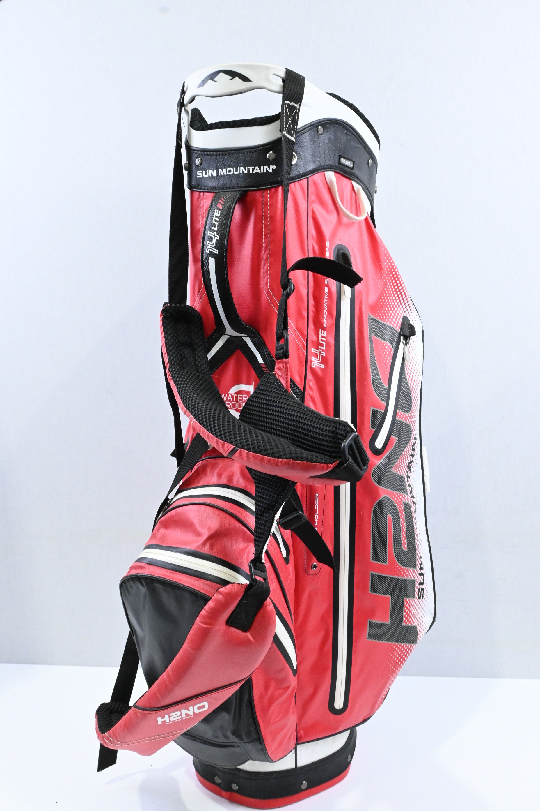 Sun Mountain H2NO Stand Bag / 14-Way / Red, White