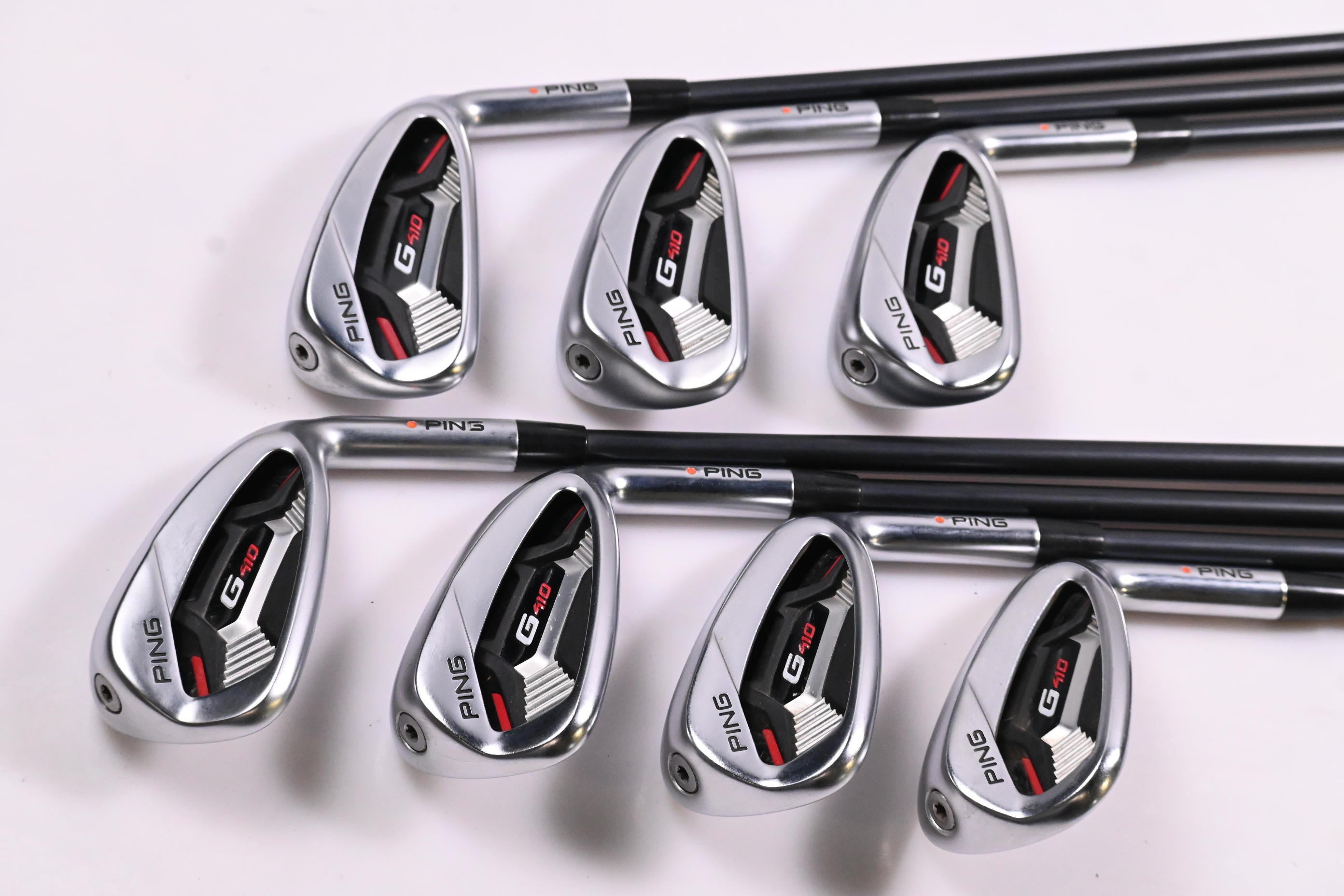 Ping G410 Irons / 5-PW+SW / Orange Dot / Senior Flex Ping Alta CB Rd AWT Shafts