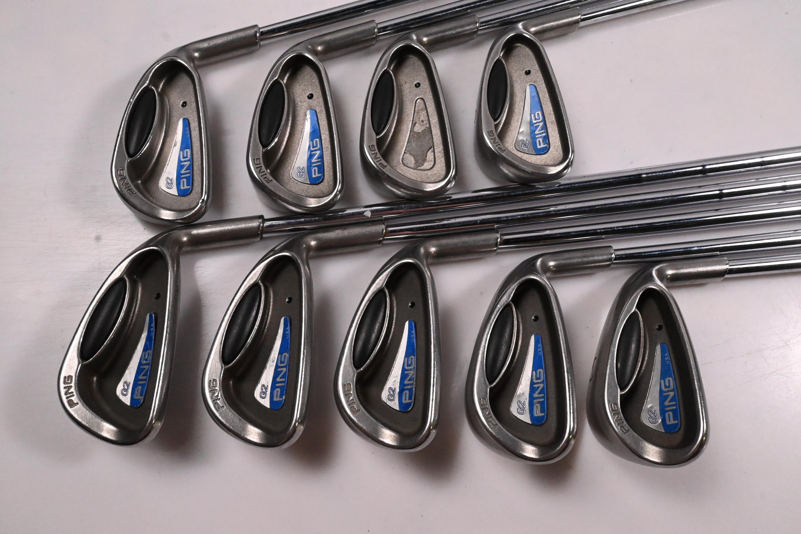 Ping G2 Irons / 3-PW+SW / Black Dot / Stiff Flex Steel Shafts