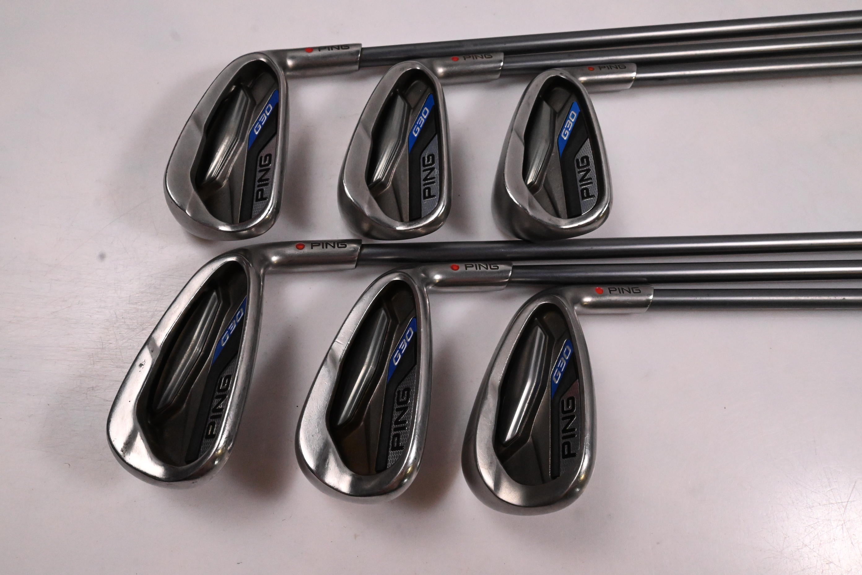 Ping G30 Irons / 6-PW+SW / Red Dot / Senior Flex Ping TFC 419 Shafts