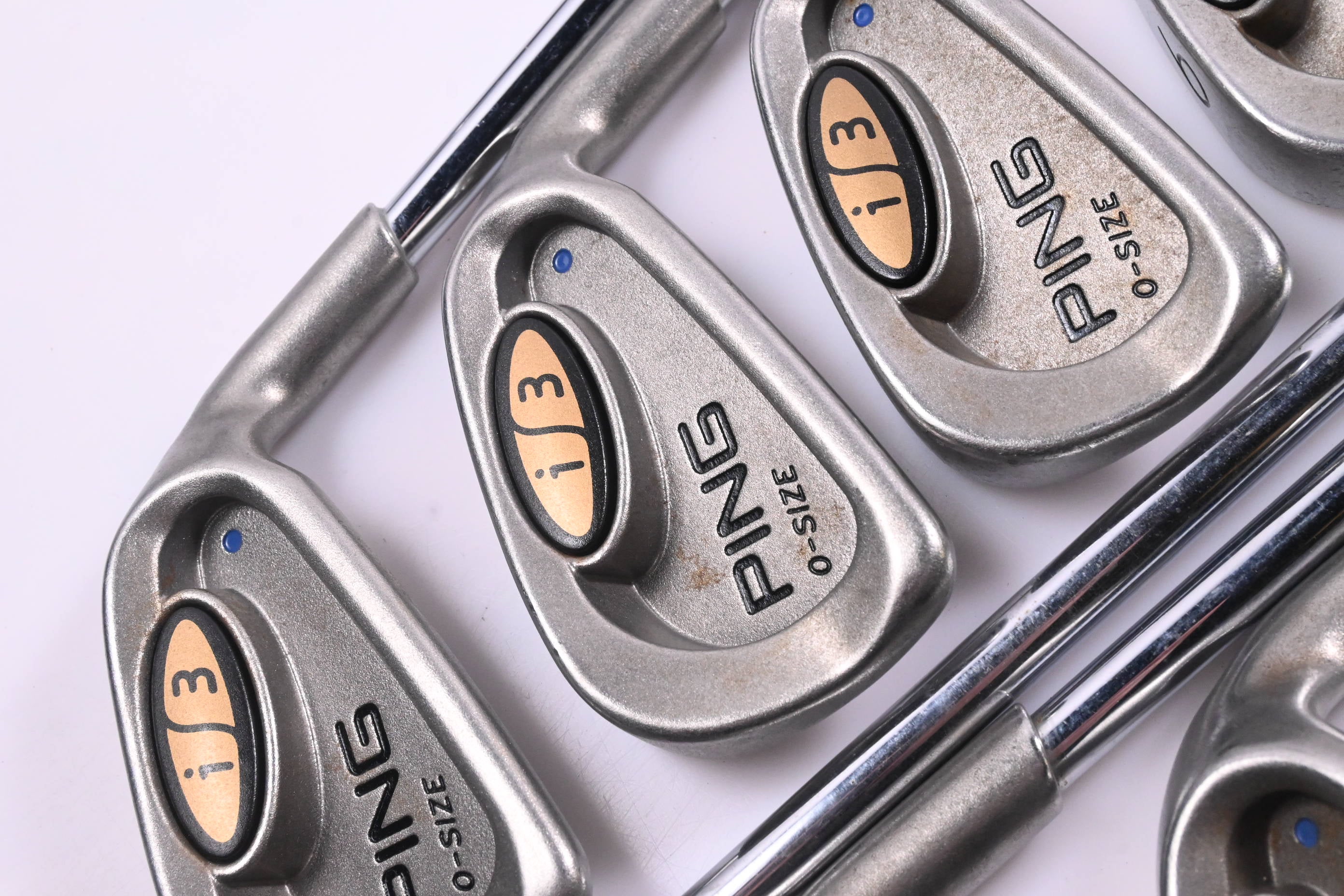 Ping i3 O-Size Irons / 3-PW+SW / Blue Dot / Stiff Flex Ping Cushin JZ Shafts