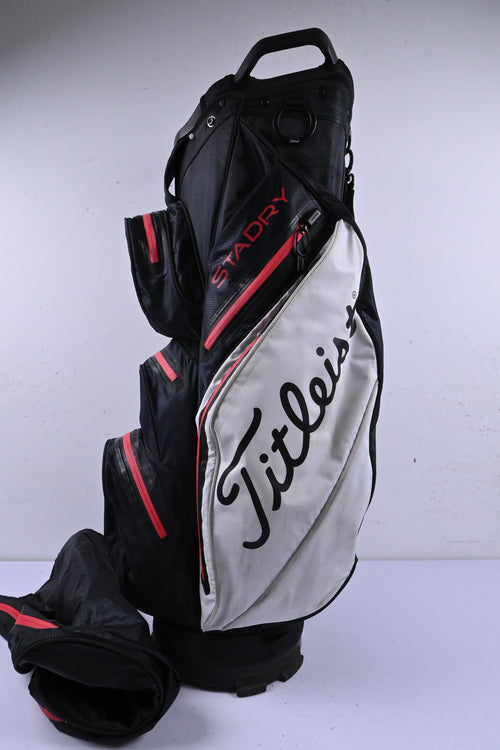 Titleist Cart Bag / 14 Way-Divider / Black, White & Red