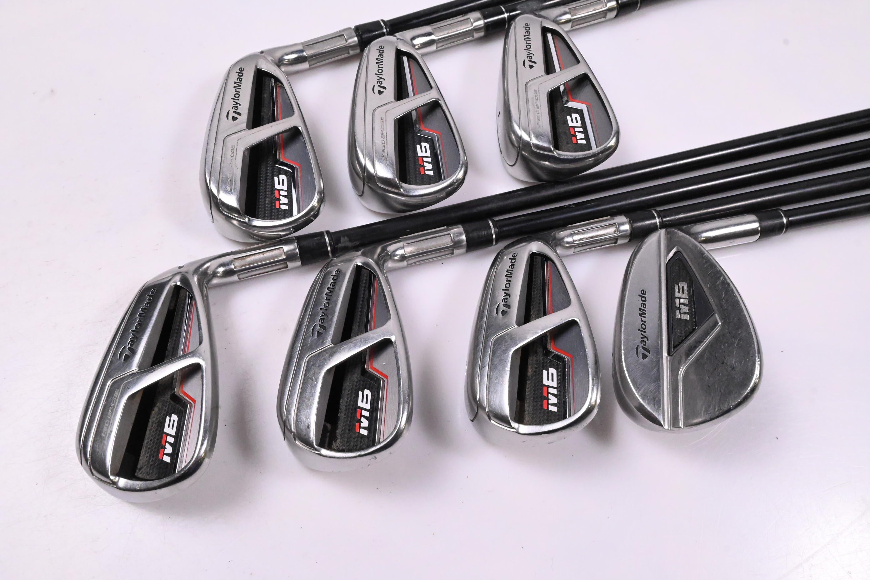 Taylormade M6 Irons / 5-PW+SW / Senior Flex Fujikura Atmos Orange 5 Shafts