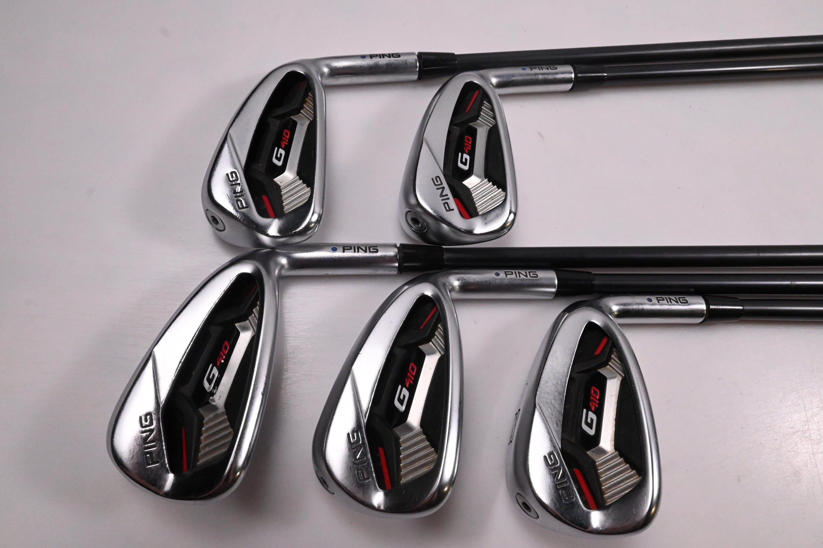 Ping G410 Irons / 6-PW / Blue Dot / Regular Flex Ping Alta CB Red Shafts
