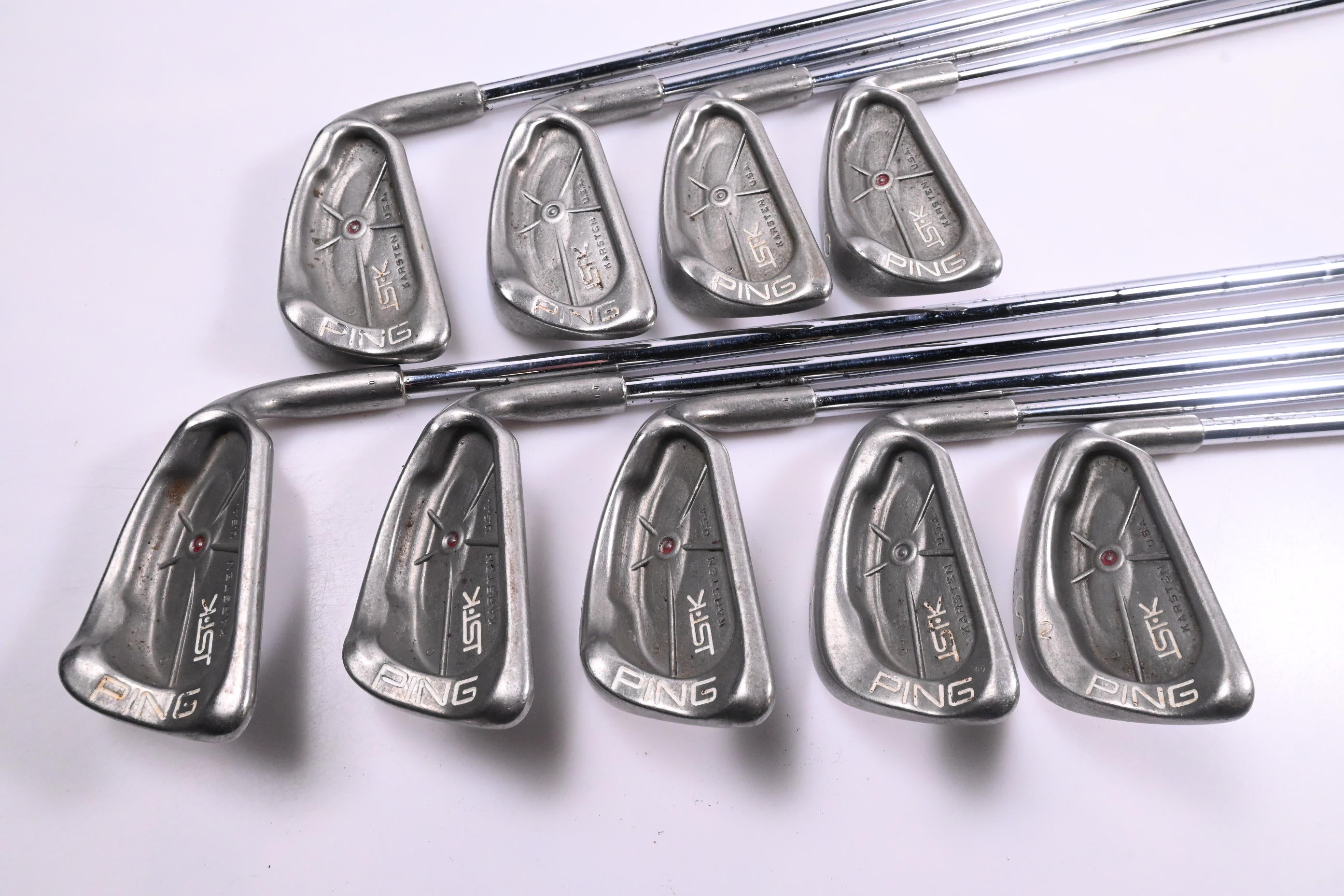 Ping ISI-Karsten Irons / 3-PW+SW / Red Dot / Stiff Flex Ping Cushin JZ Shafts