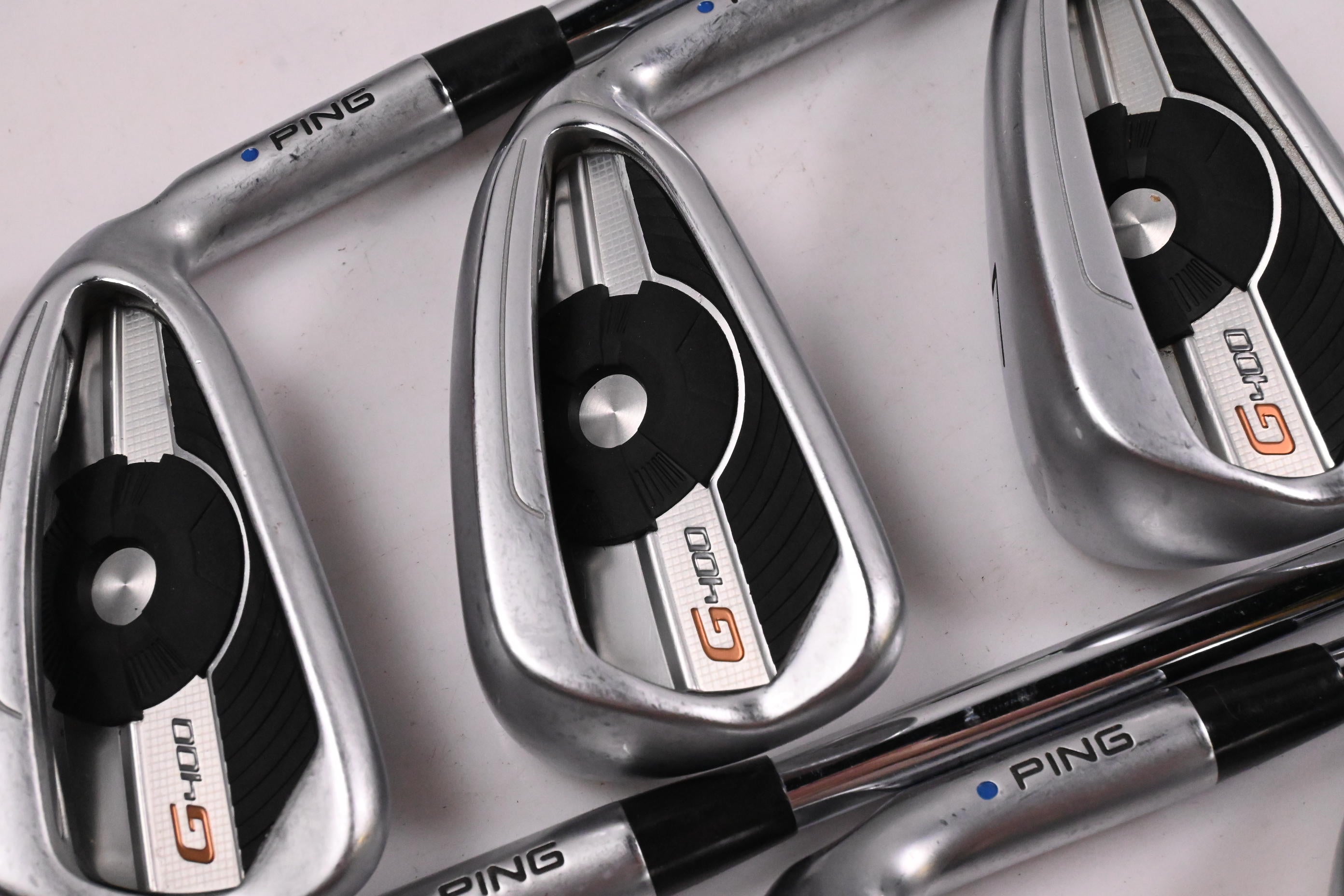 Ping G400 Irons / 5-PW / Blue Dot / Regular Flex Ping AWT 2.0 Shafts