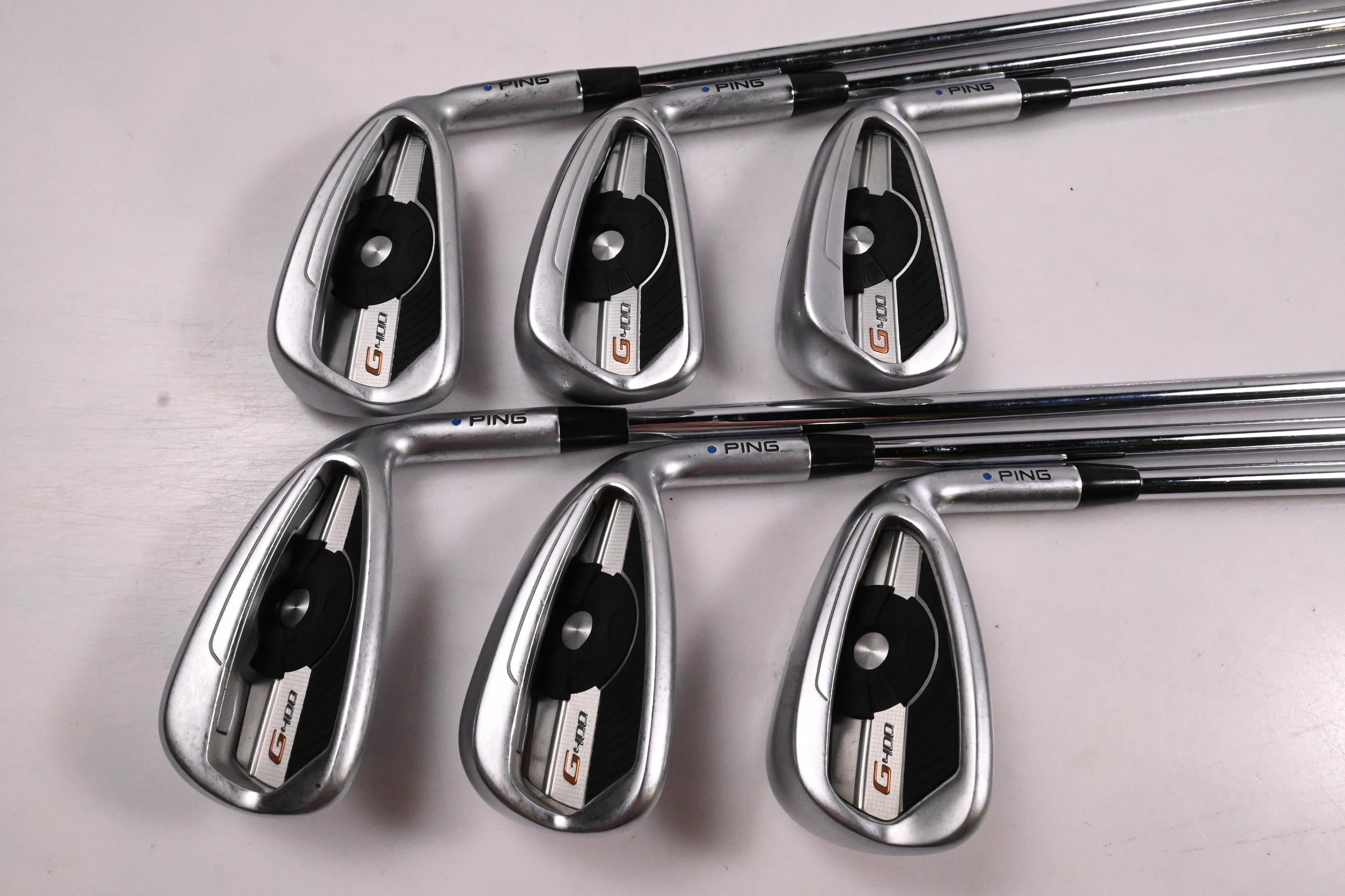 Ping G400 Irons / 5-PW / Blue Dot / Regular Flex Ping AWT 2.0 Shafts
