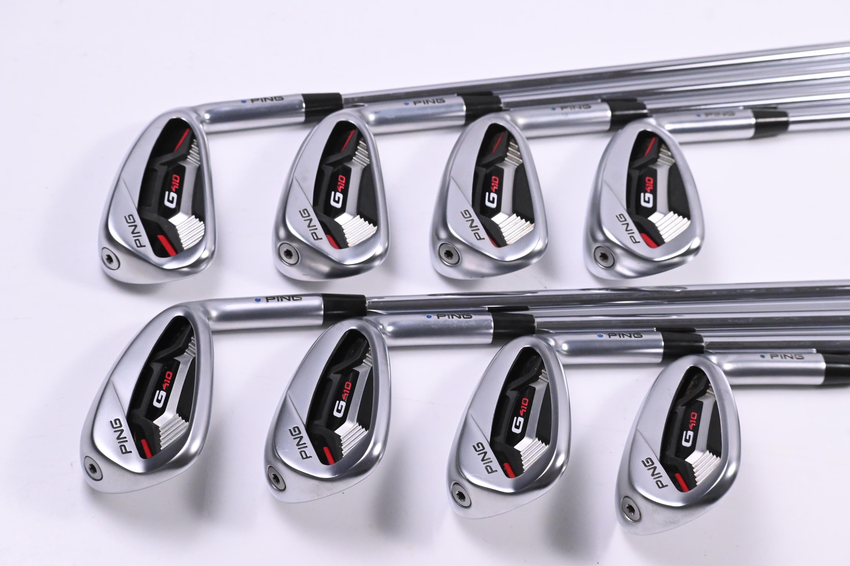 Ping G410 Irons / 5-PW+GW+SW / Regular Flex Project X LZ 115 Shafts