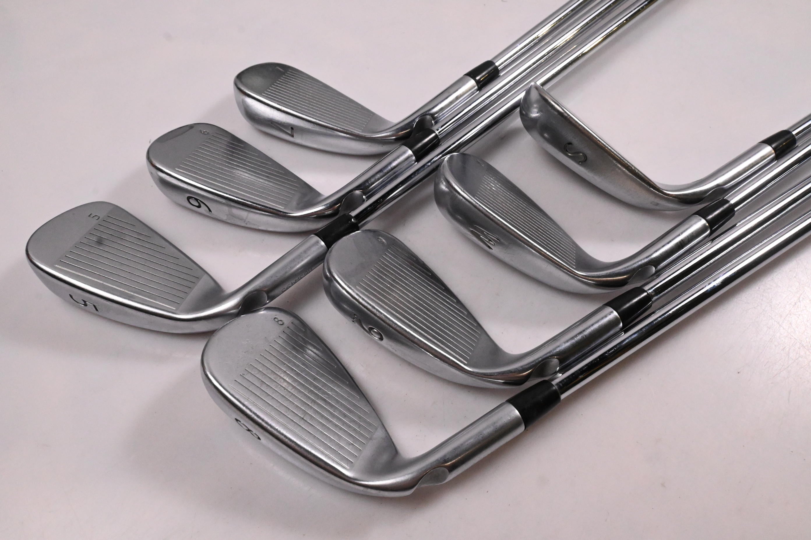 Ping G400 Irons / 5-PW+SW / Green Dot / Stiff Flex Ping AWT 2.0 Shafts