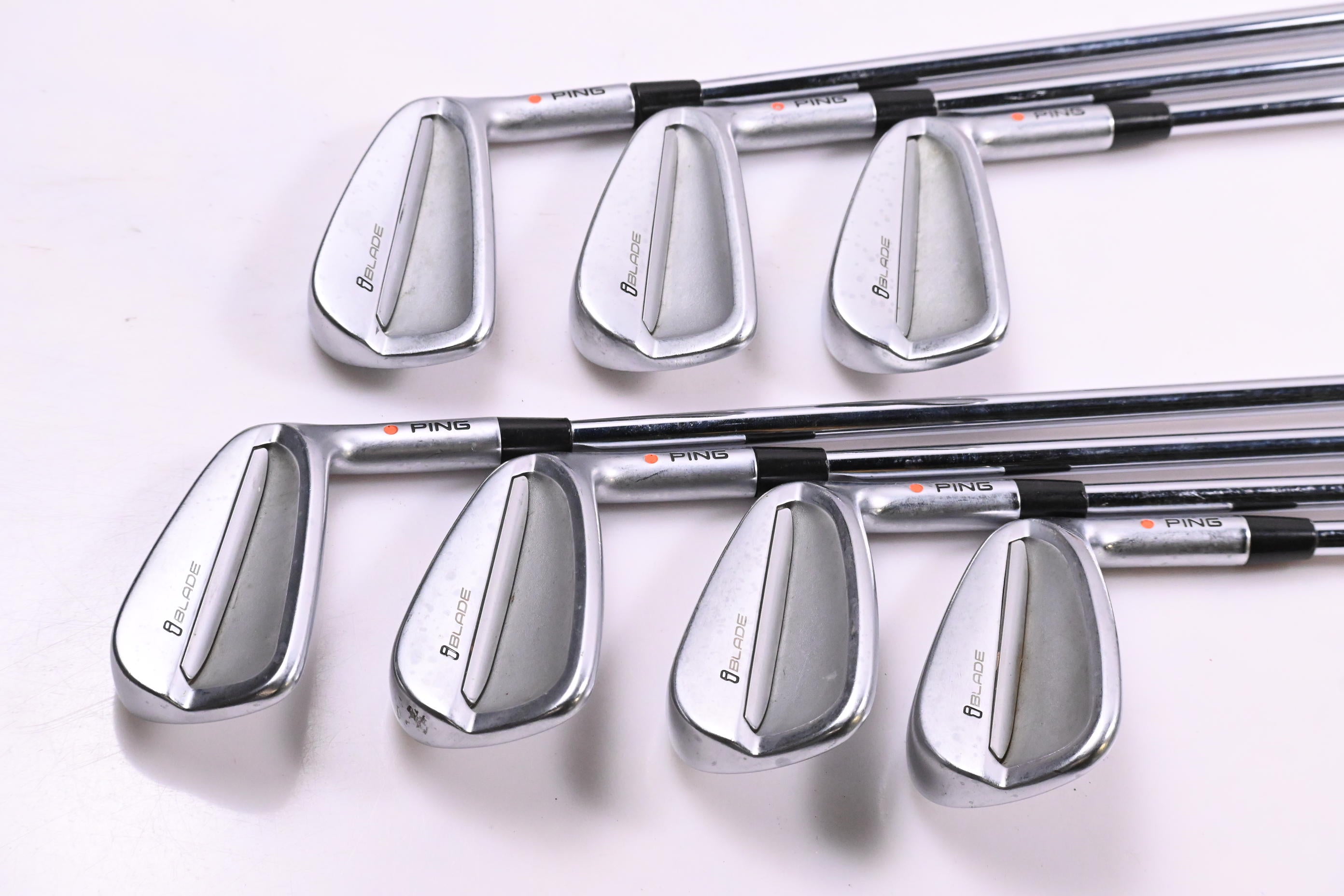 Ping iBlade Irons / 4-PW / Orange Dot / Stiff Flex Ping AWT 2.0 Shafts