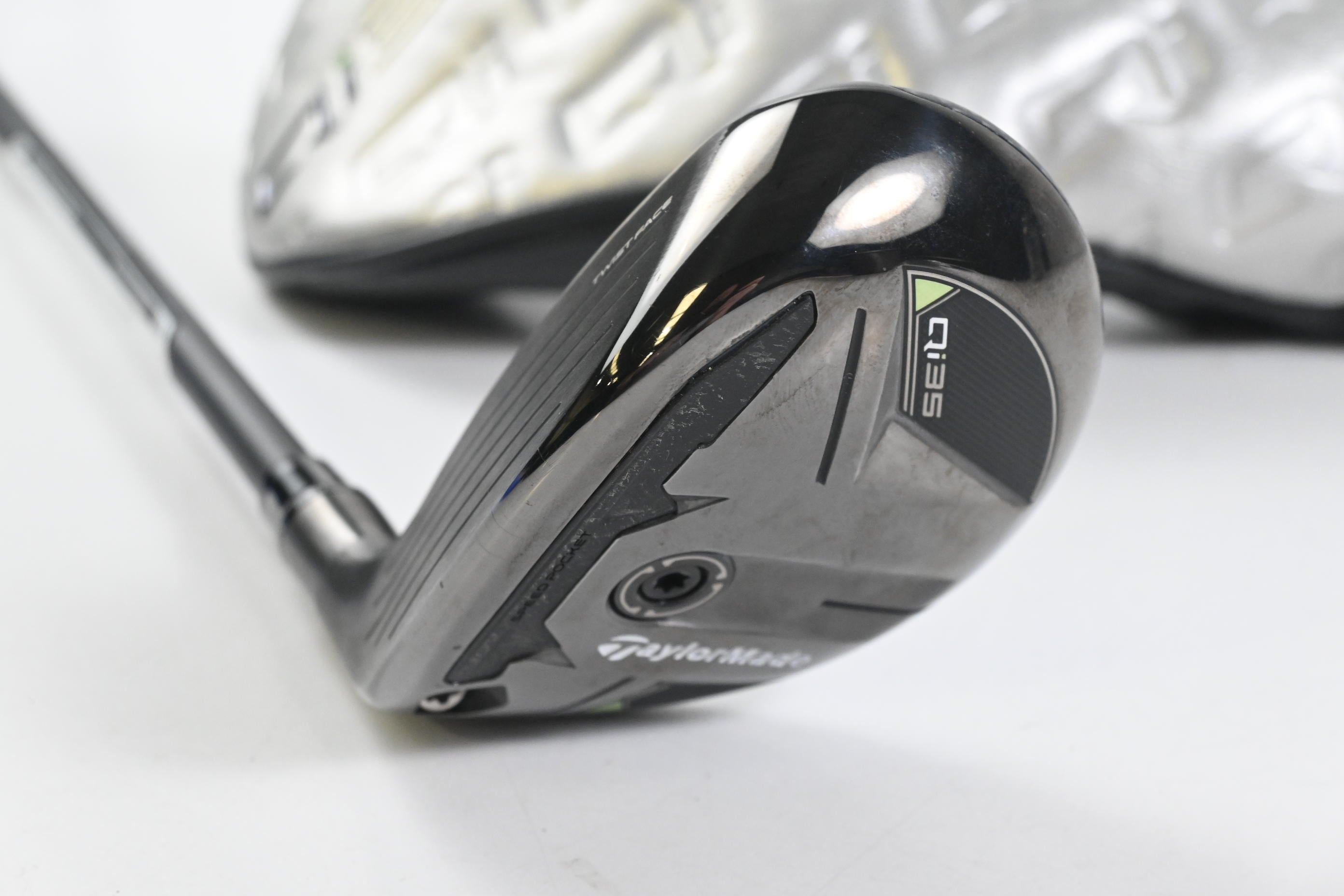 Left Hand Taylormade Qi35 #4 Hybrid / 22 Degree / Stiff Flex Ventus Blue 7 Shaft