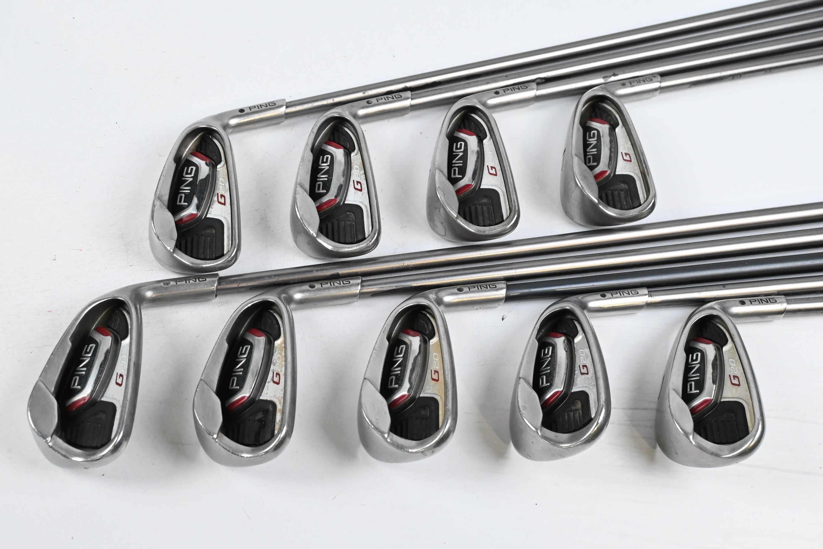 Ping G20 Irons / 4-PW+GW+SW / Black Dot / Regular Flex Ping TFC 169 I Shafts