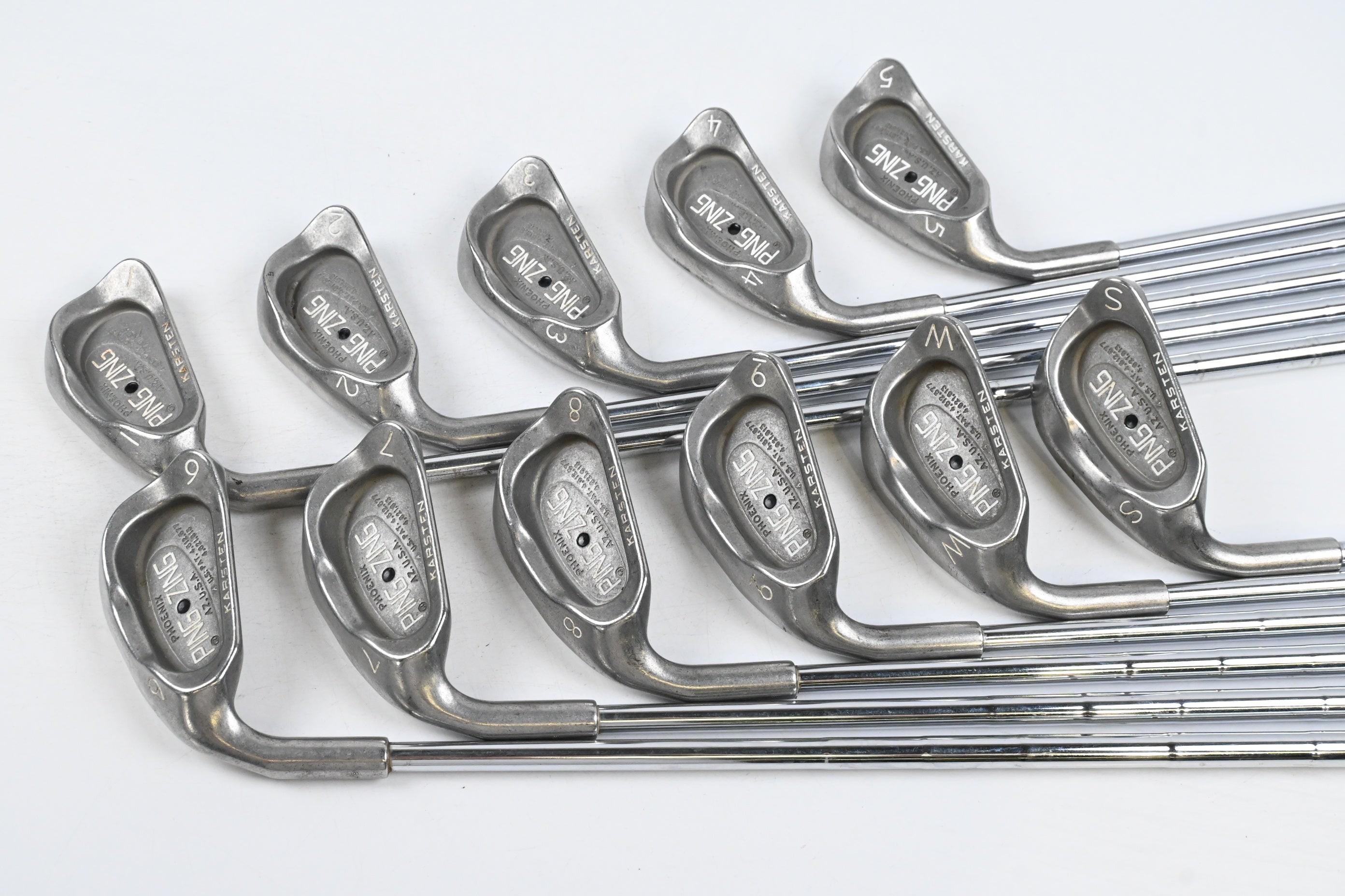 Left Hand Ping Zing Irons / 1-PW+SW / Black Dot /  Regular Flex Ping Karsten