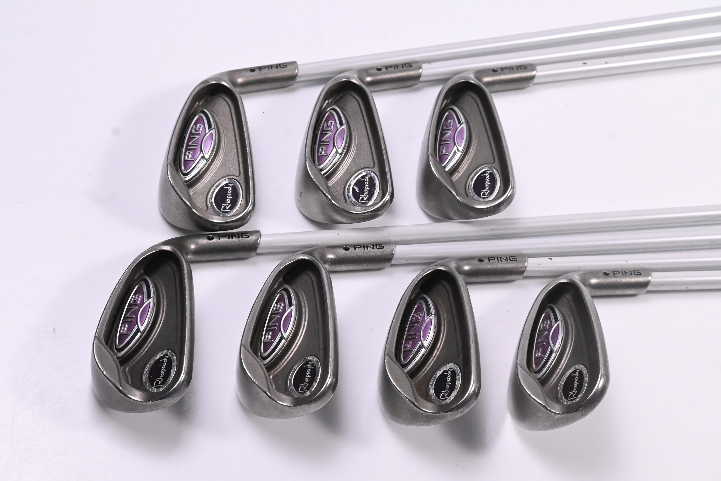 Ladies Ping Rhapsody Irons / 5-PW+SW / Black Dot / Ladies Flex Ping TFC 129