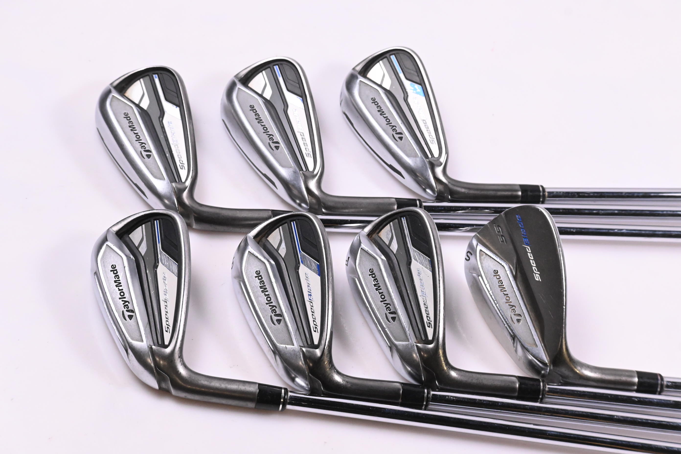 Left Hand Taylormade Speedblade Irons / 5-PW+SW / Regular Flex SpeedBlade 85