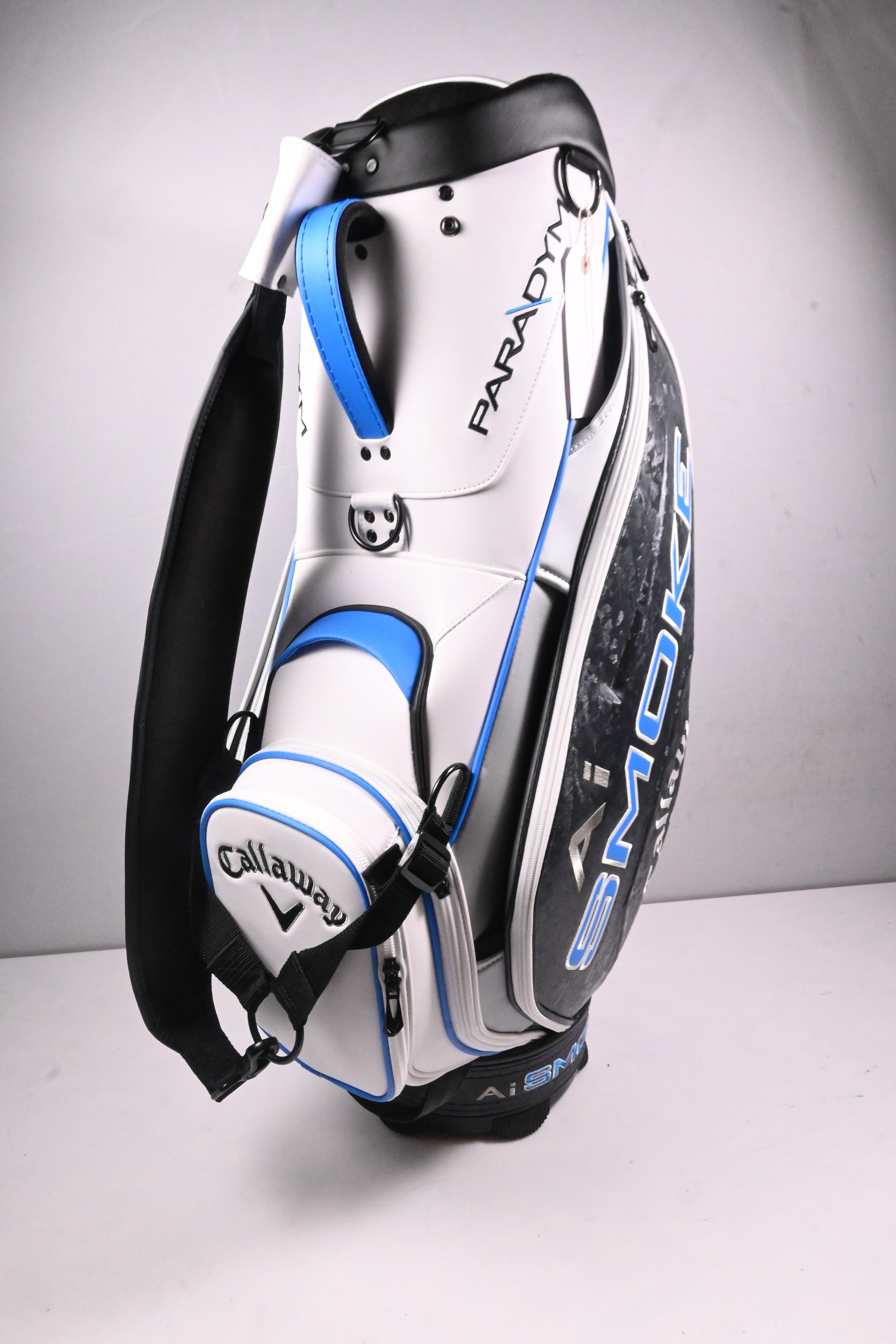 Callaway Paradym Ai Smoke Tour Bag / 6-Way Divider / White, Blue, Grey