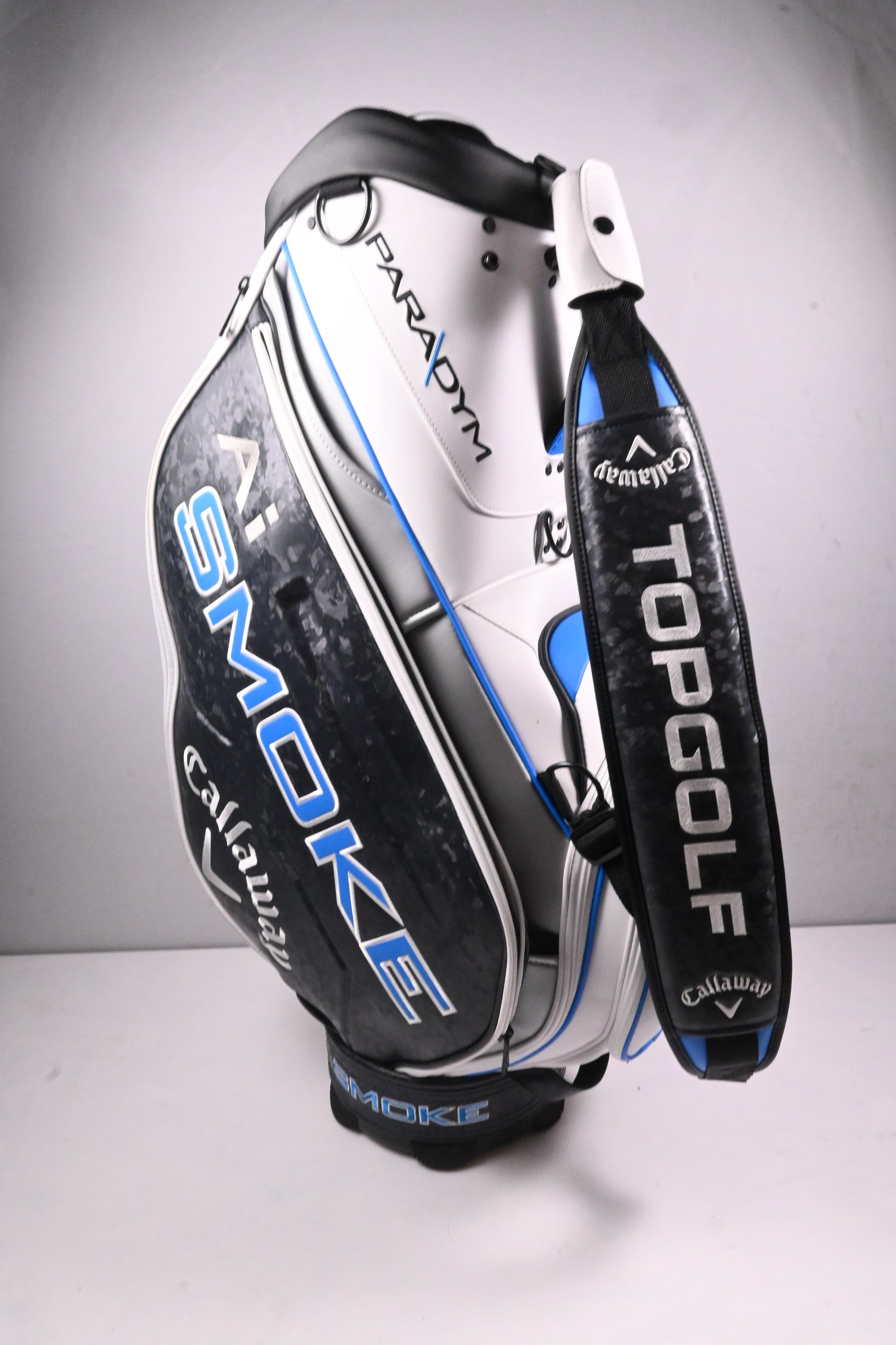 Callaway Paradym Ai Smoke Tour Bag / 6-Way Divider / White, Blue, Grey
